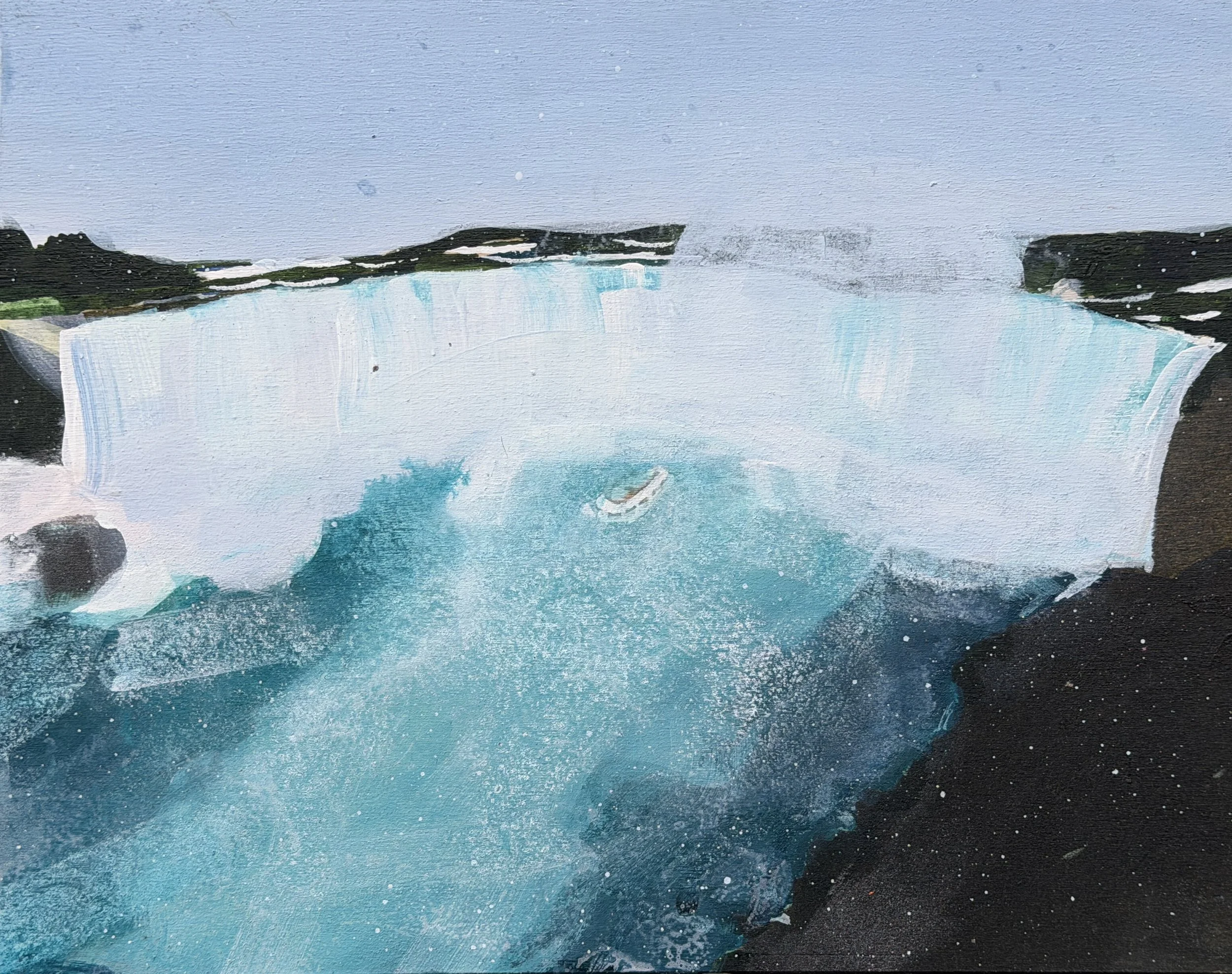  Melora Griffis,  Maid of the Mist , acrylic on wood panel, 11" x 14", $3,400 