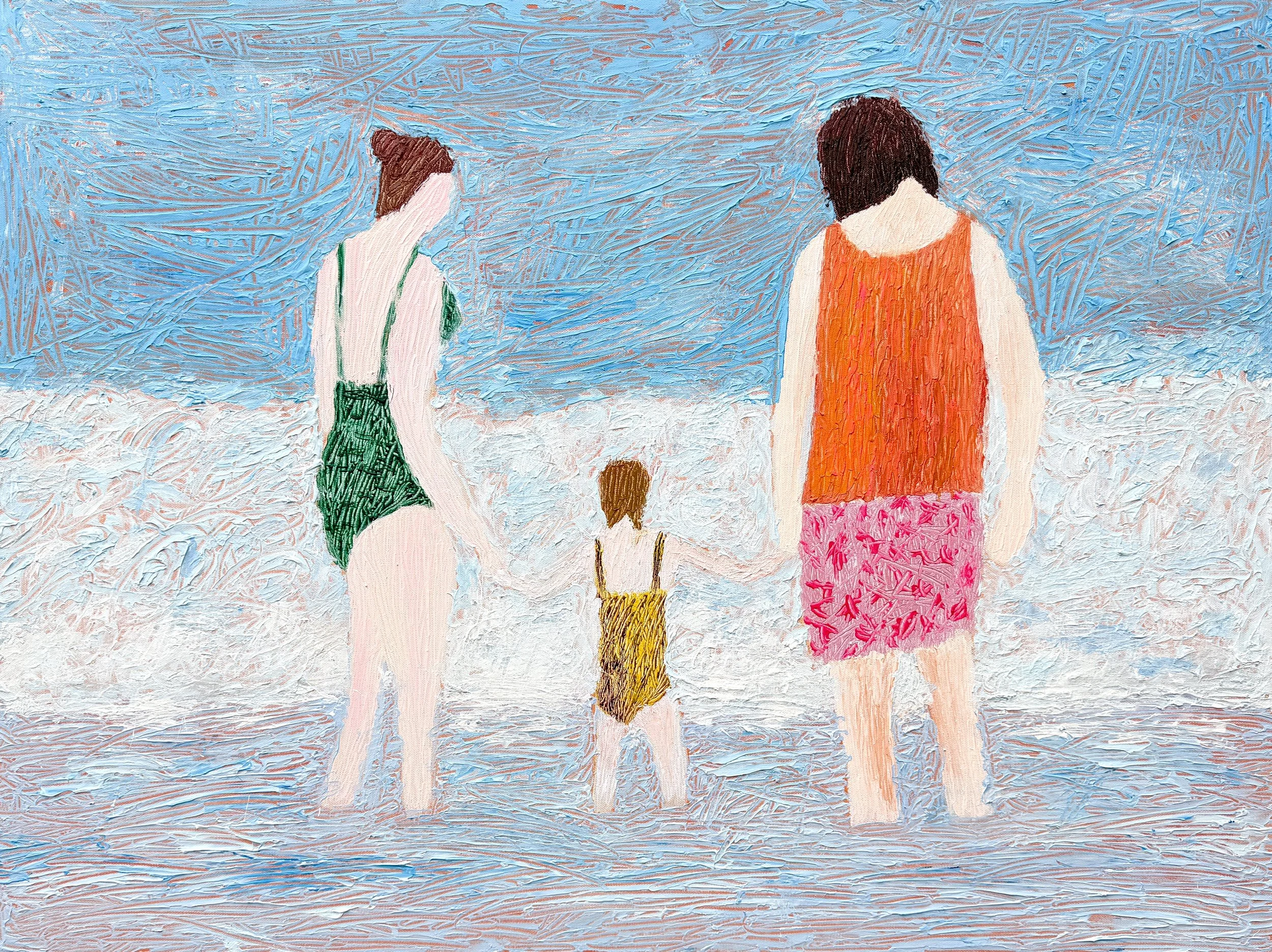  George Singer,  First Wave , acrylic on canvas, 30" x 40", $2,200 