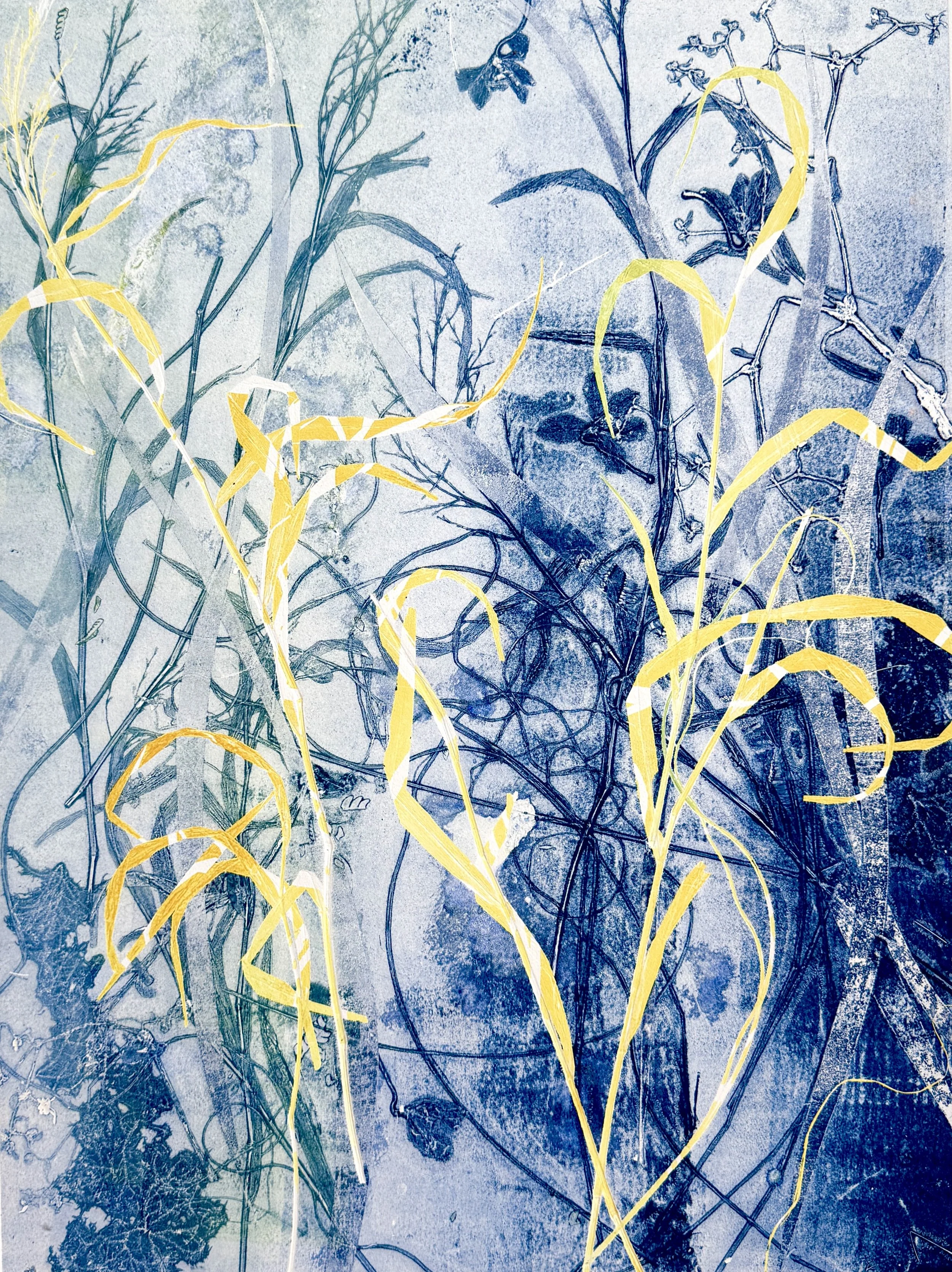  Stephanie Joyce,  Nature’s Poem XIII , monoprint on Hahnemühle paper, image: 23" x 18", framed: 25" x 33", $2,200 