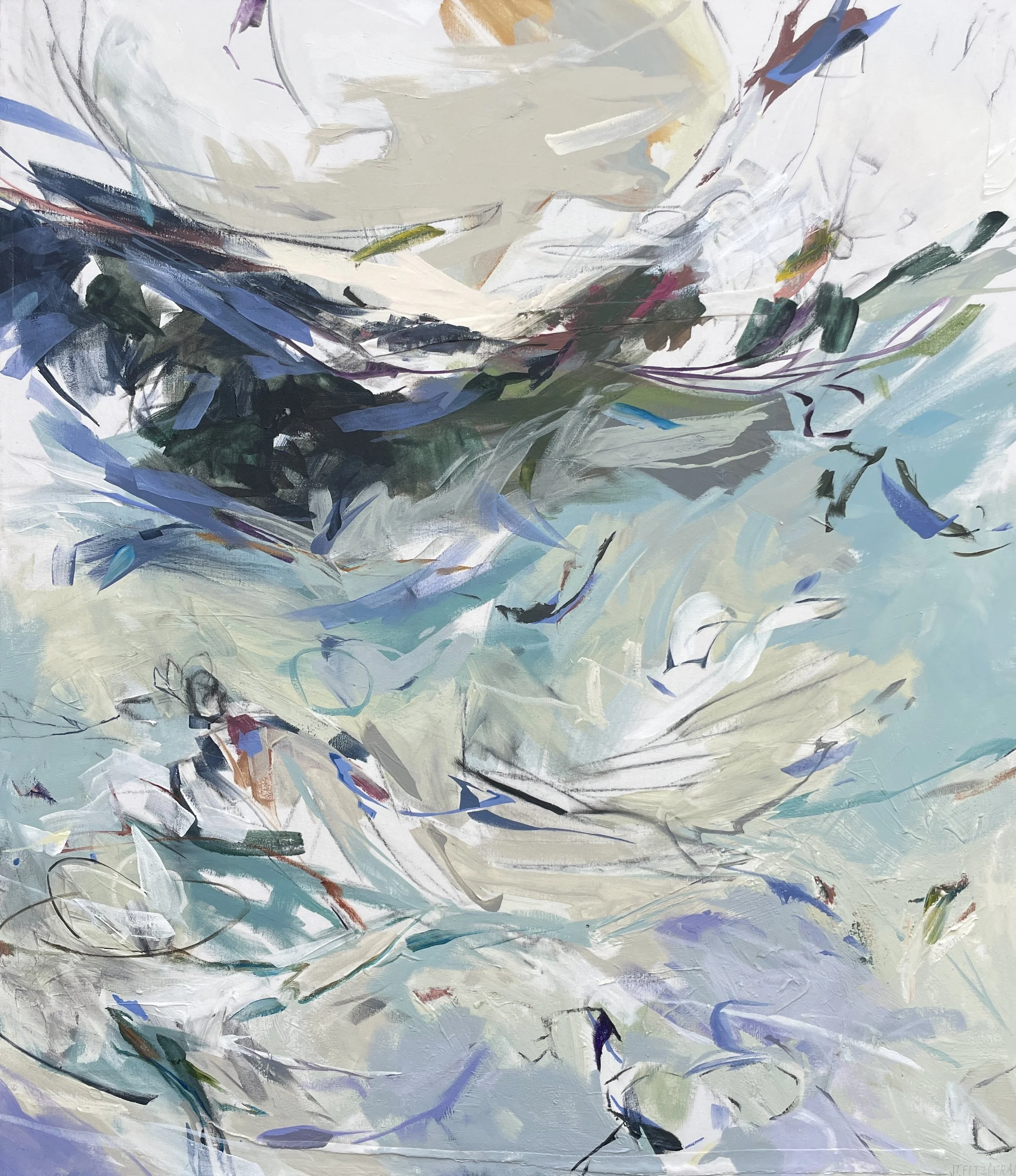  Jeffrey Fitzgerald,  Rambunctious , acrylic on canvas, 48" x 40", $5,400 