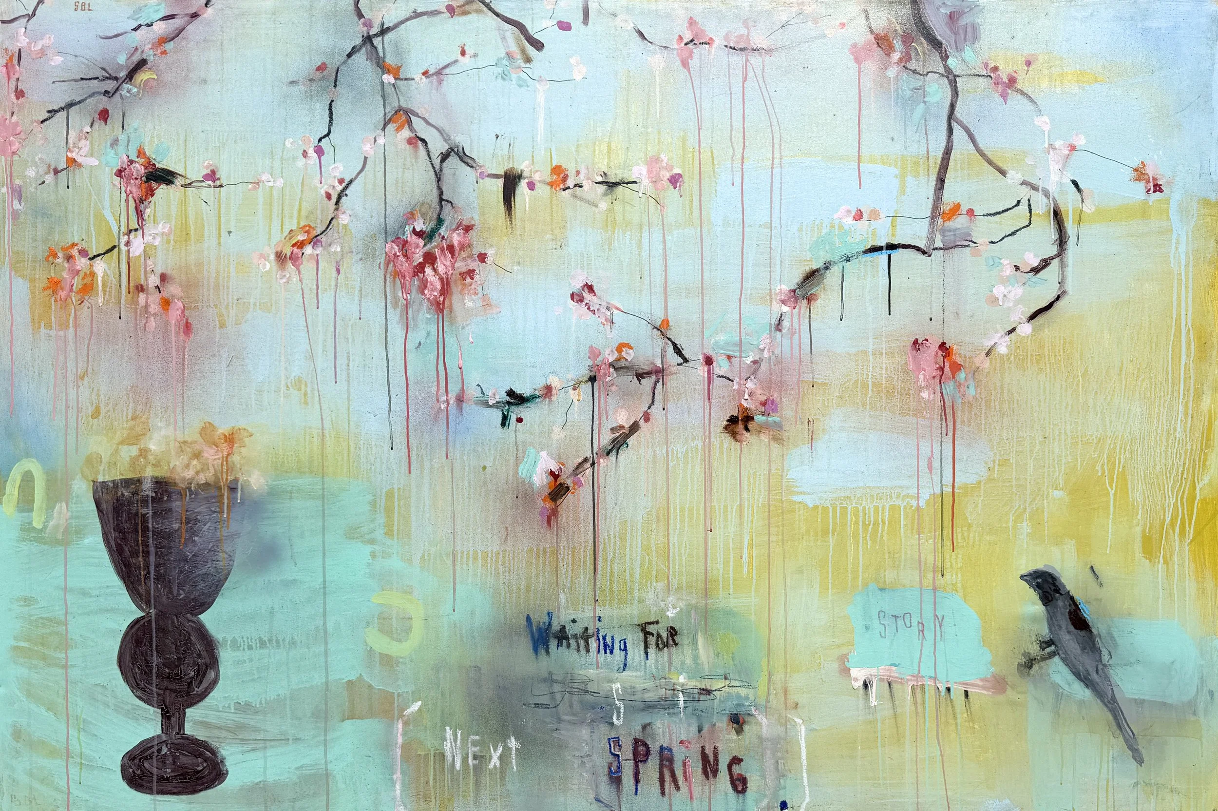  Stephanie Brody-Lederman,  Waiting for Spring , oil, acrylic on canvas, 48" x 72", $12,000 