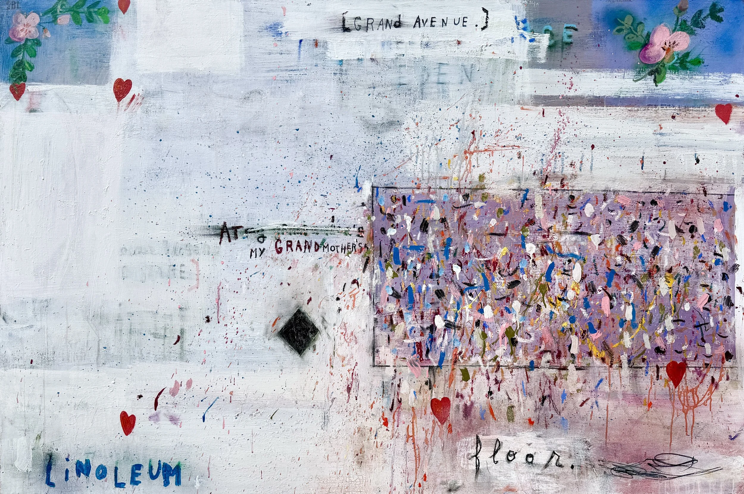  Stephanie Brody-Lederman,  Linoleum Floor , oil, acrylic on canvas, 40” x 60”, $8,500 