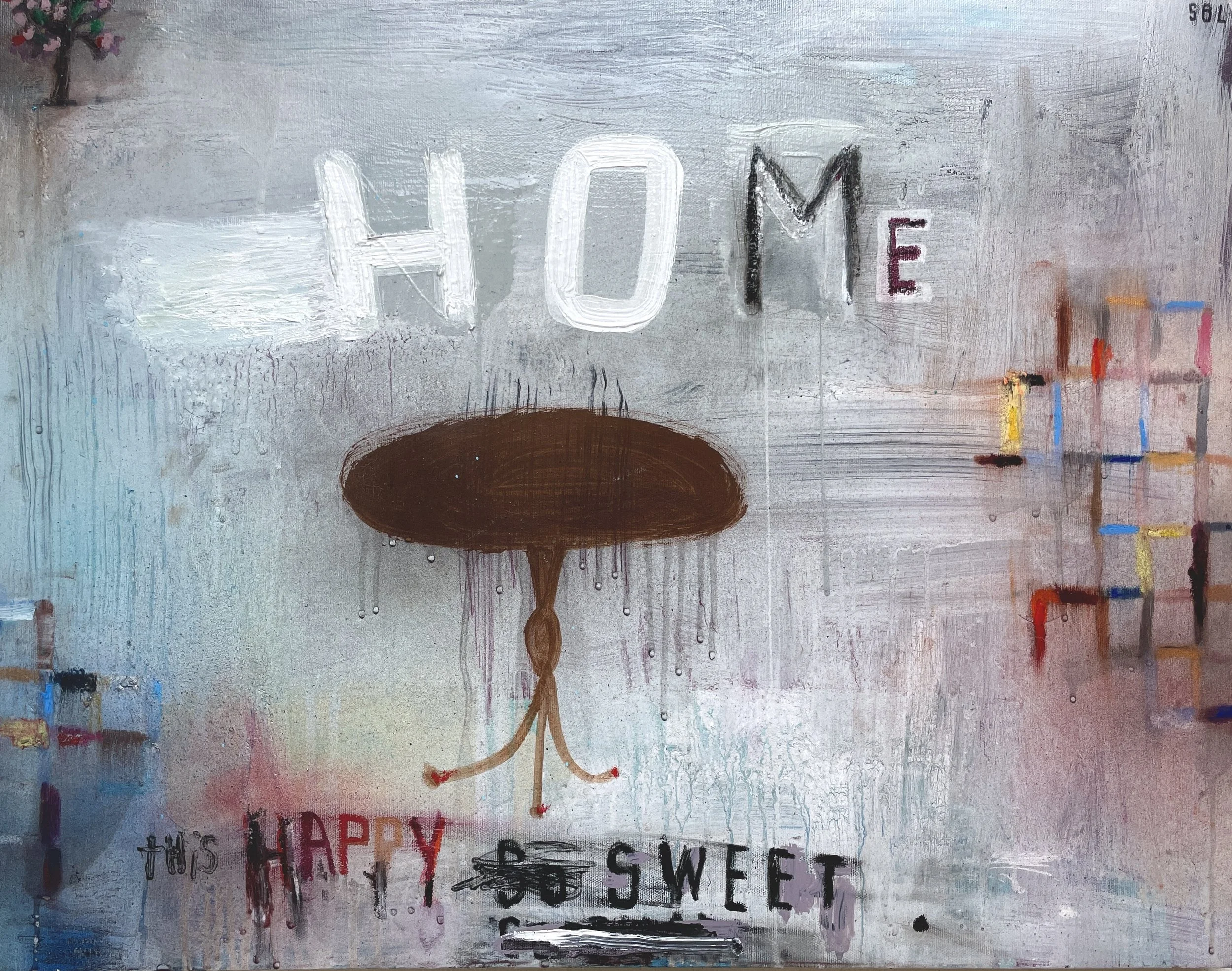  Stephanie Brody-Lederman,  Home , oil, acrylic, oil stick on canvas, 22" x 28", $4,000 