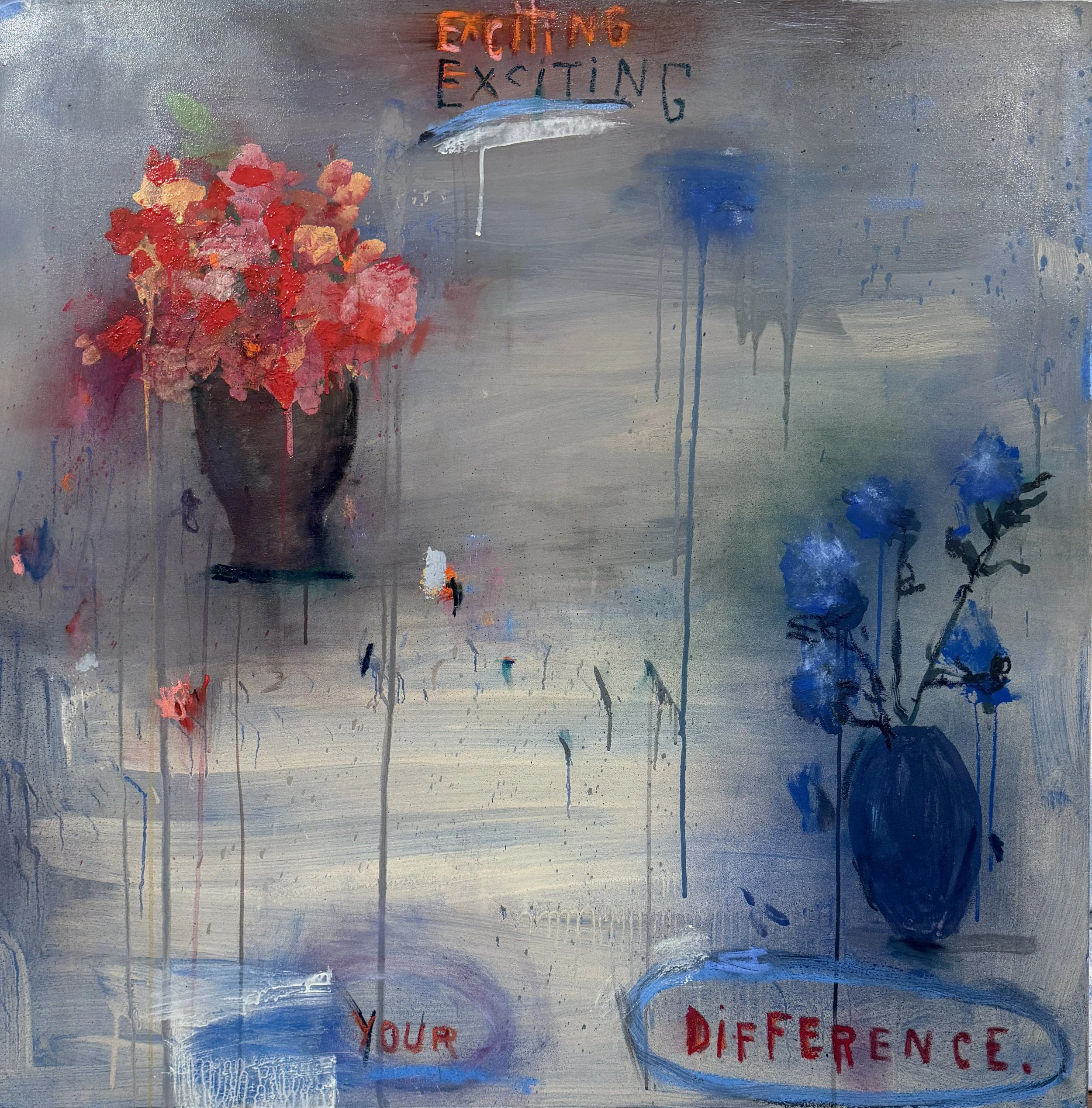  Stephanie Brody-Lederman,  Exciting your Difference , acrylic and oil on canvas, 40" x 40", $6,800 