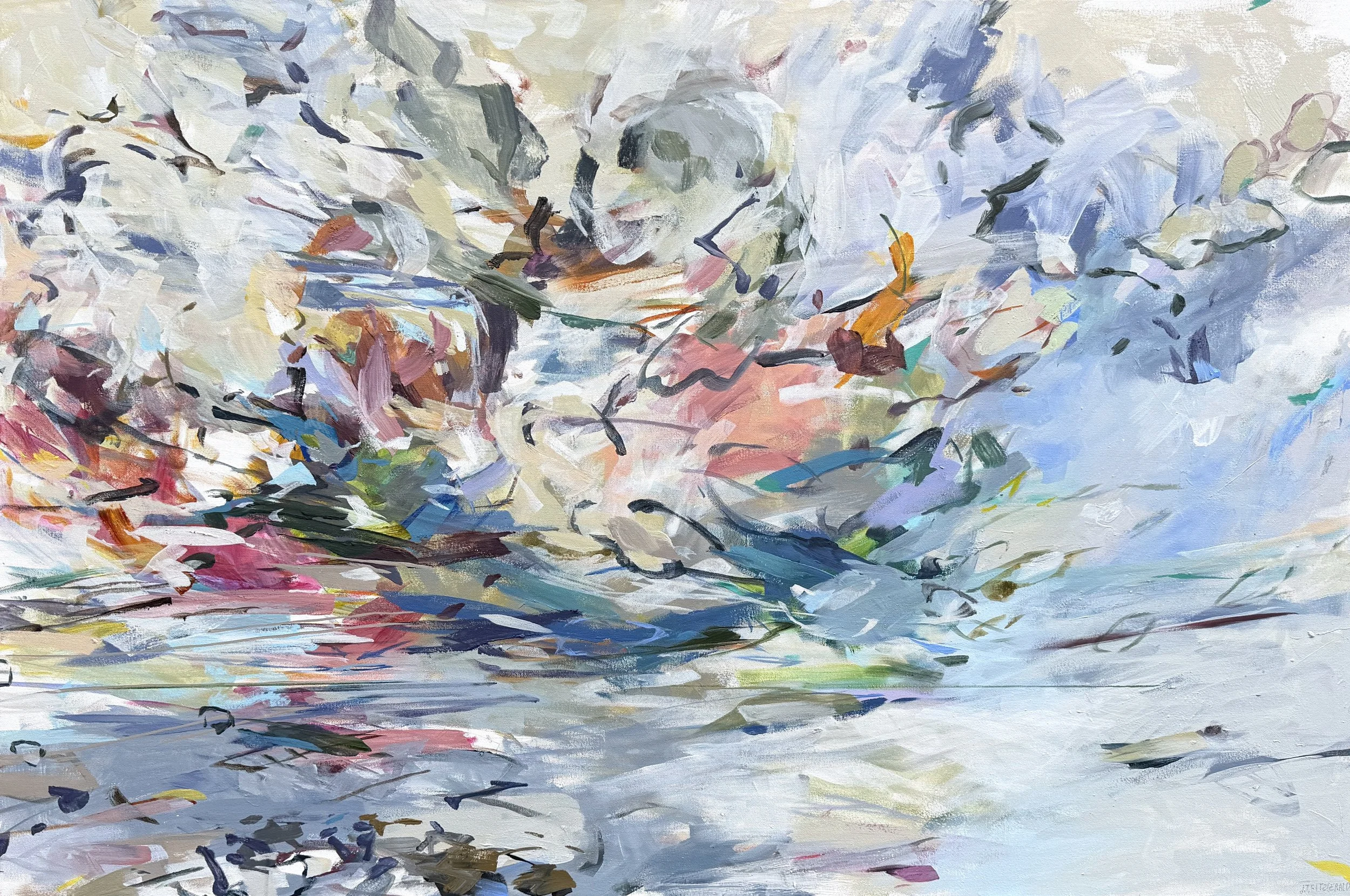  Jeffrey Fitzgerald,  Overature , acrylic on canvas, 40" x 60", SOLD 