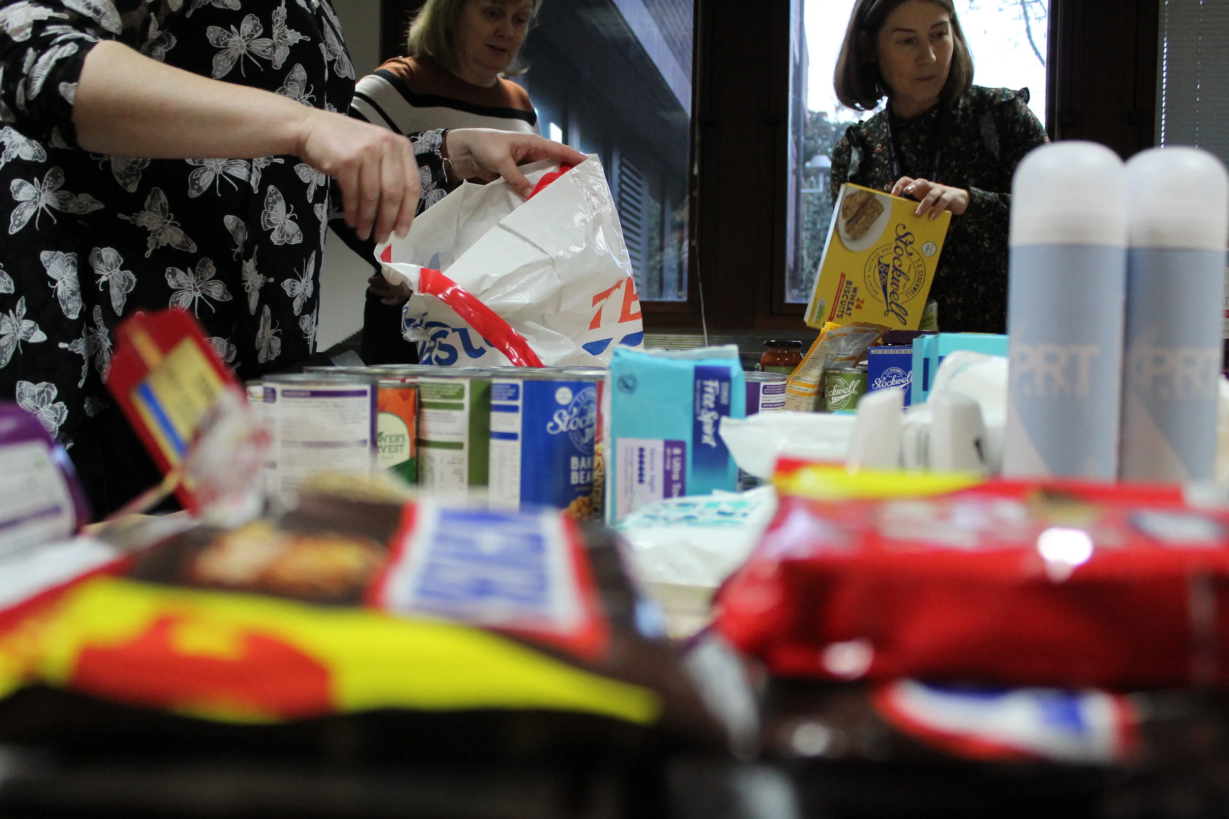 Christmas foodbank donation from Gateshead UNISON