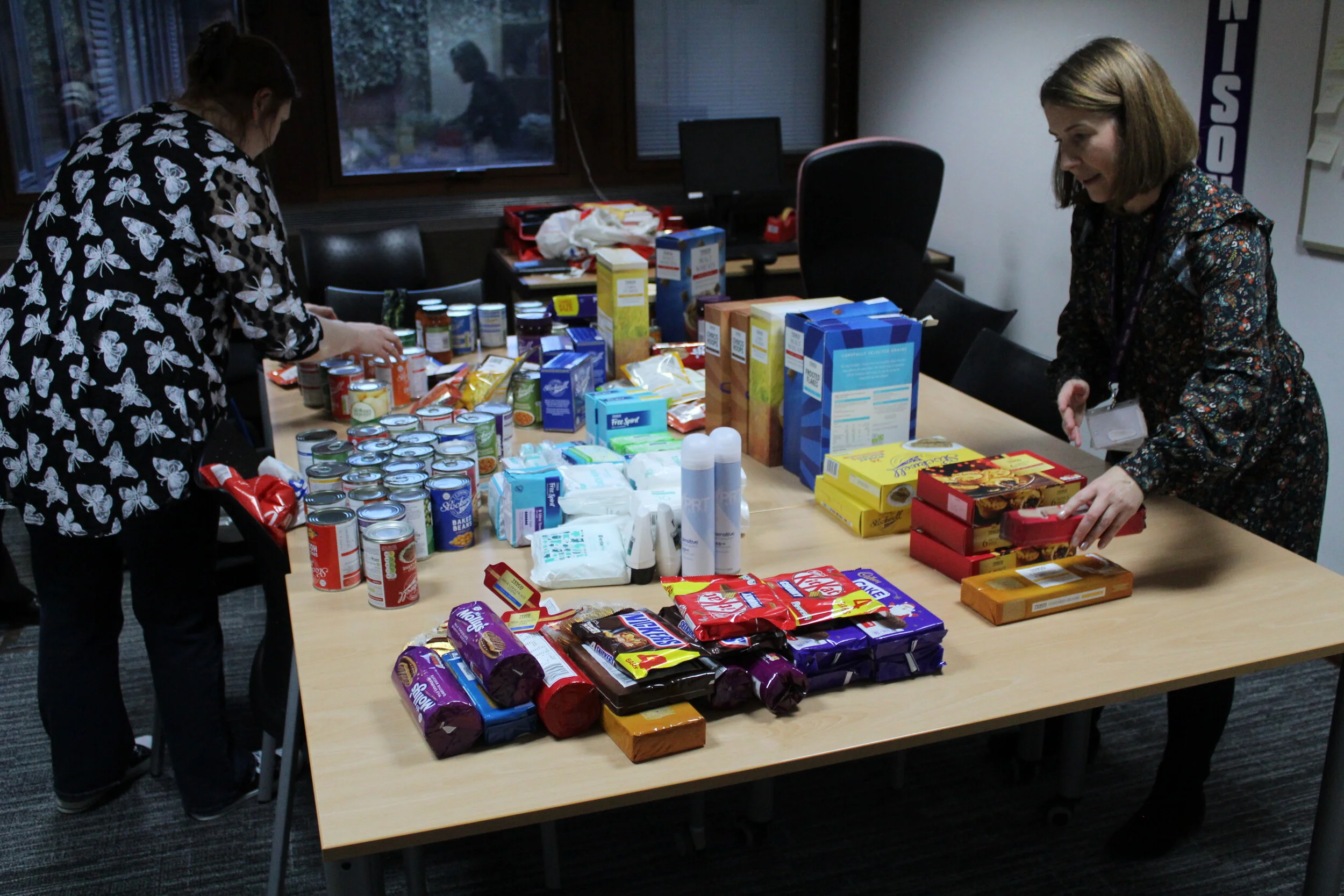 Christmas foodbank donation from Gateshead UNISON