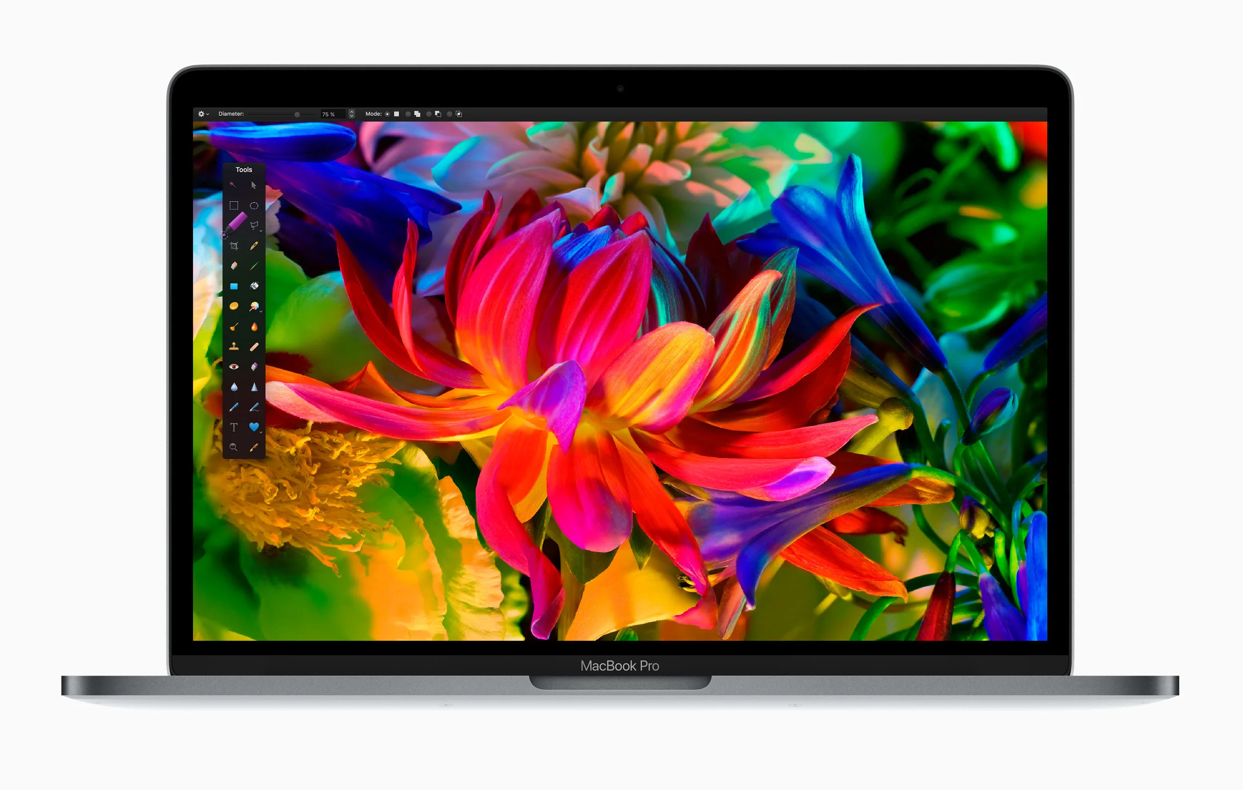 A look at the new display on the new MacBook Pro. Source: Apple