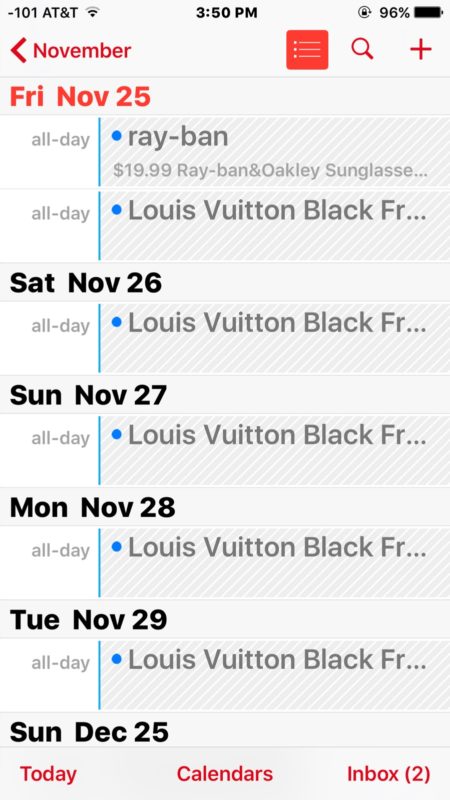 One of many real-word examples of iCloud's Spam Attack