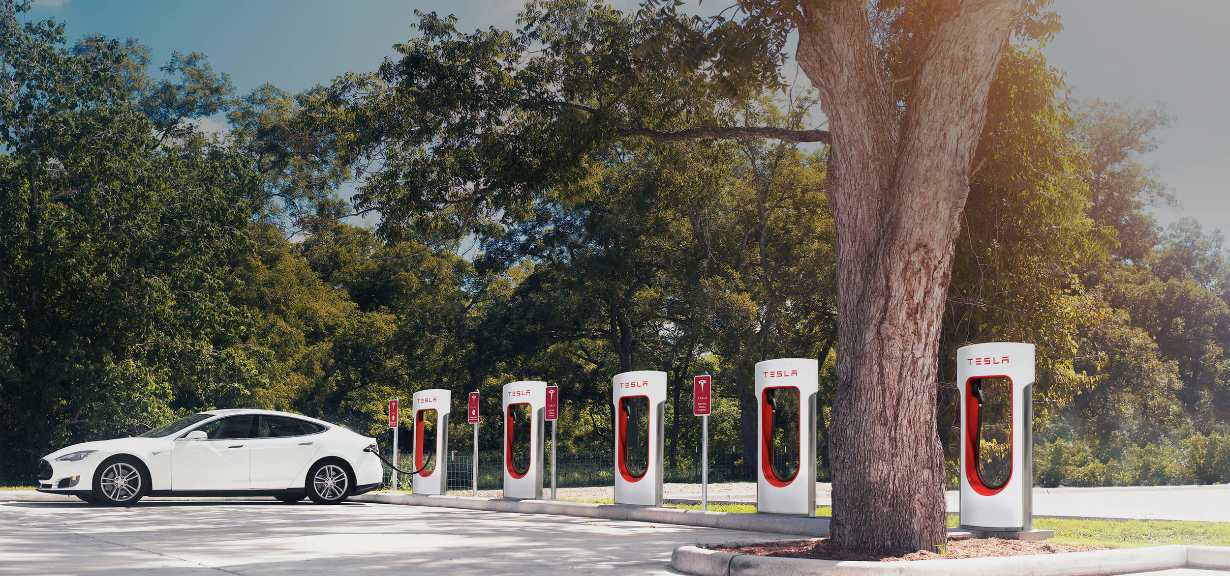 | Source: Tesla | Tesla Model S charing at a Super Charger