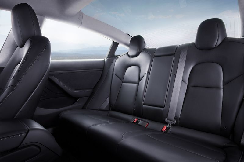 | Source: Tesla | A closer look at the Model 3's interior.