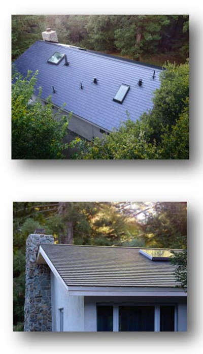 | Source: The Verge | Photos Elon Musk shared with investors of Solar Roof installed in the real world. 