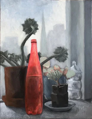 Windowsill (Red Bottle)