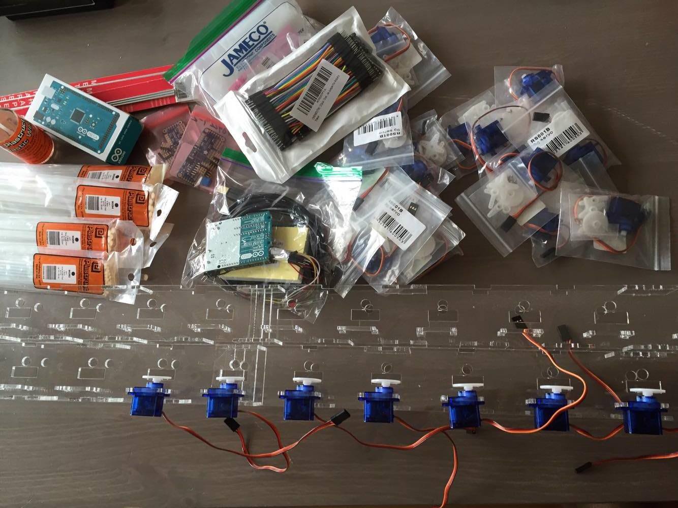 Early Stages: Building and assembling the rows of robotic piles