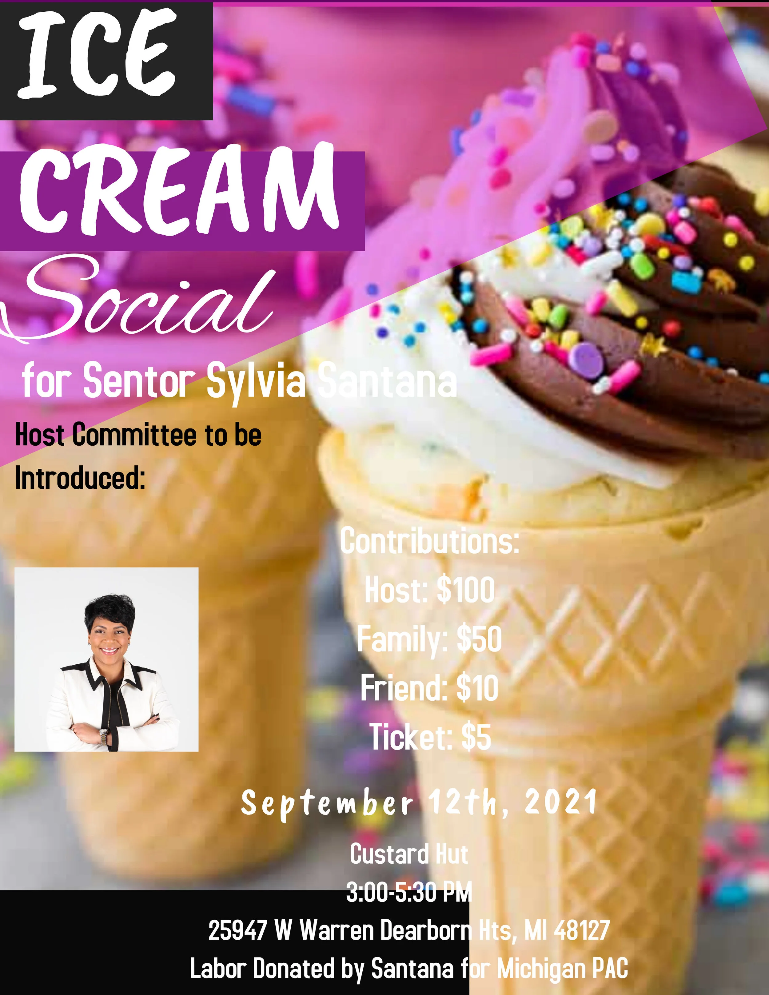 Senator Santana Ice cream Social
