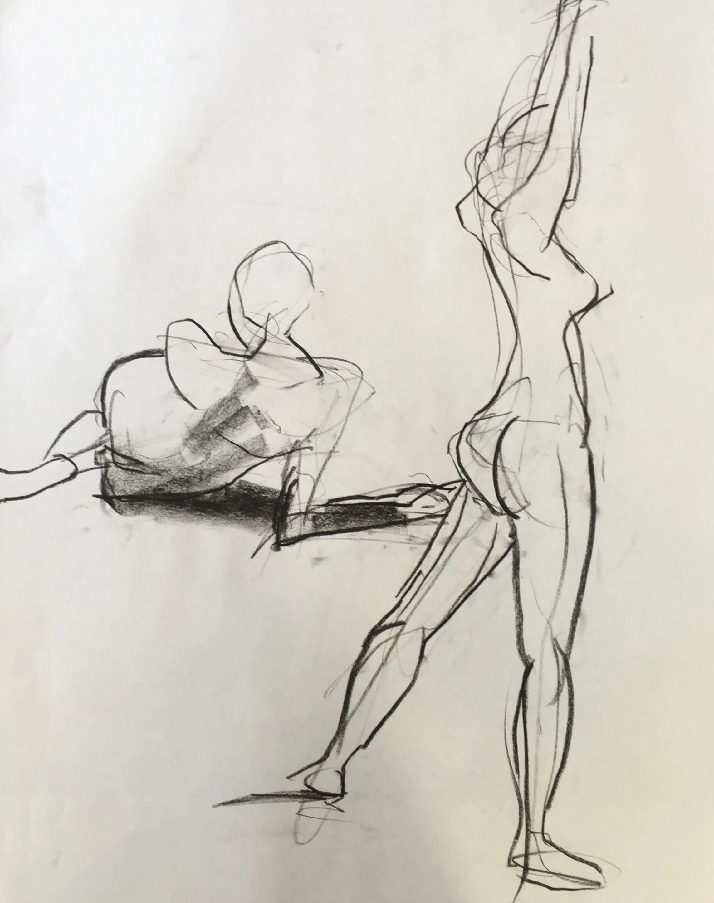 24" x 18", charcoal on paper