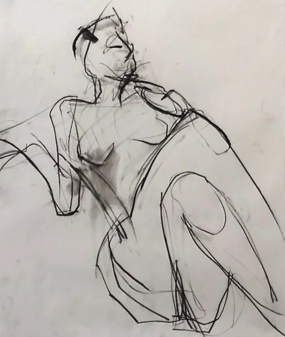 24" x 18", charcoal on paper