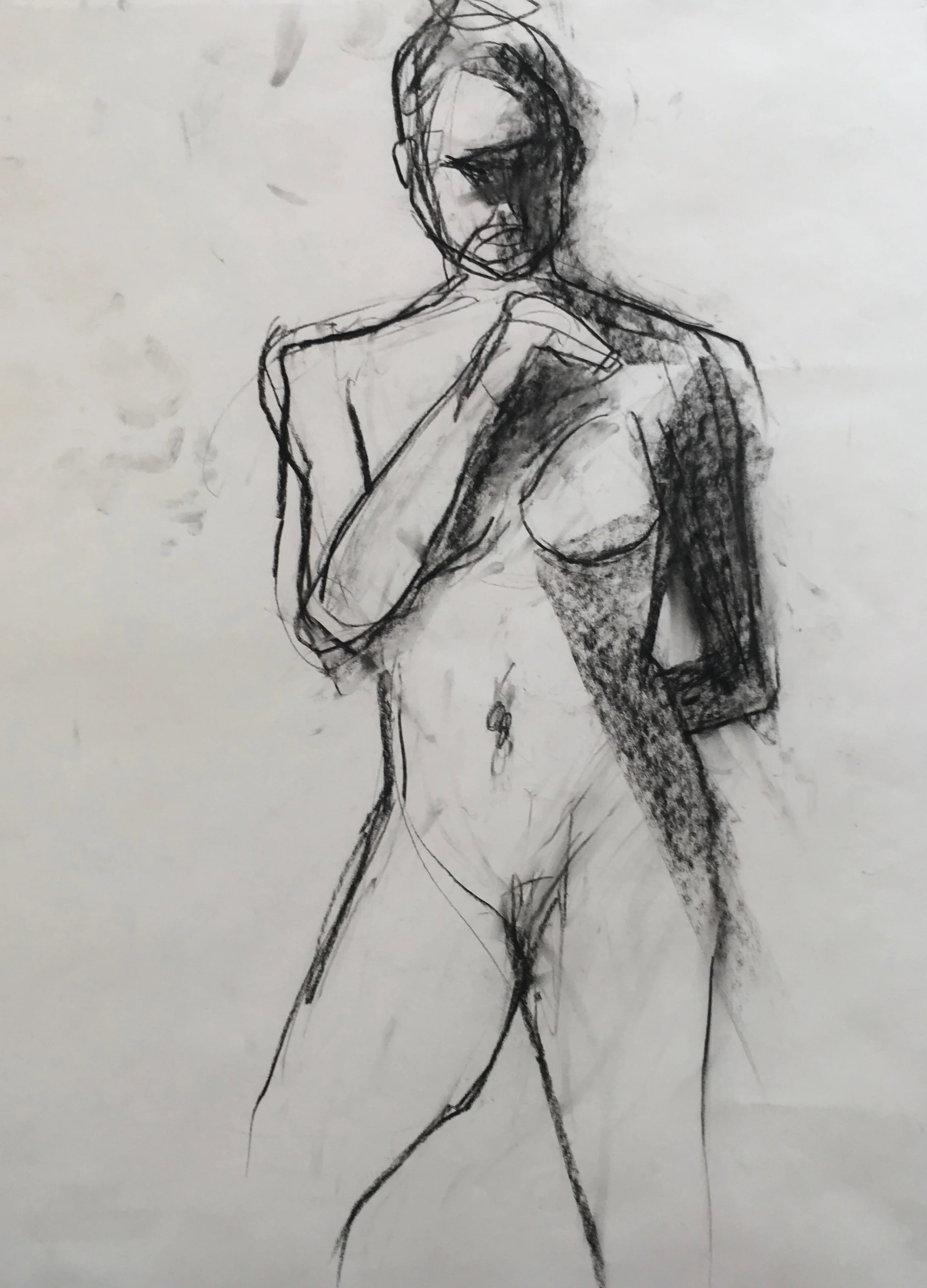 24" x 18", charcoal on paper