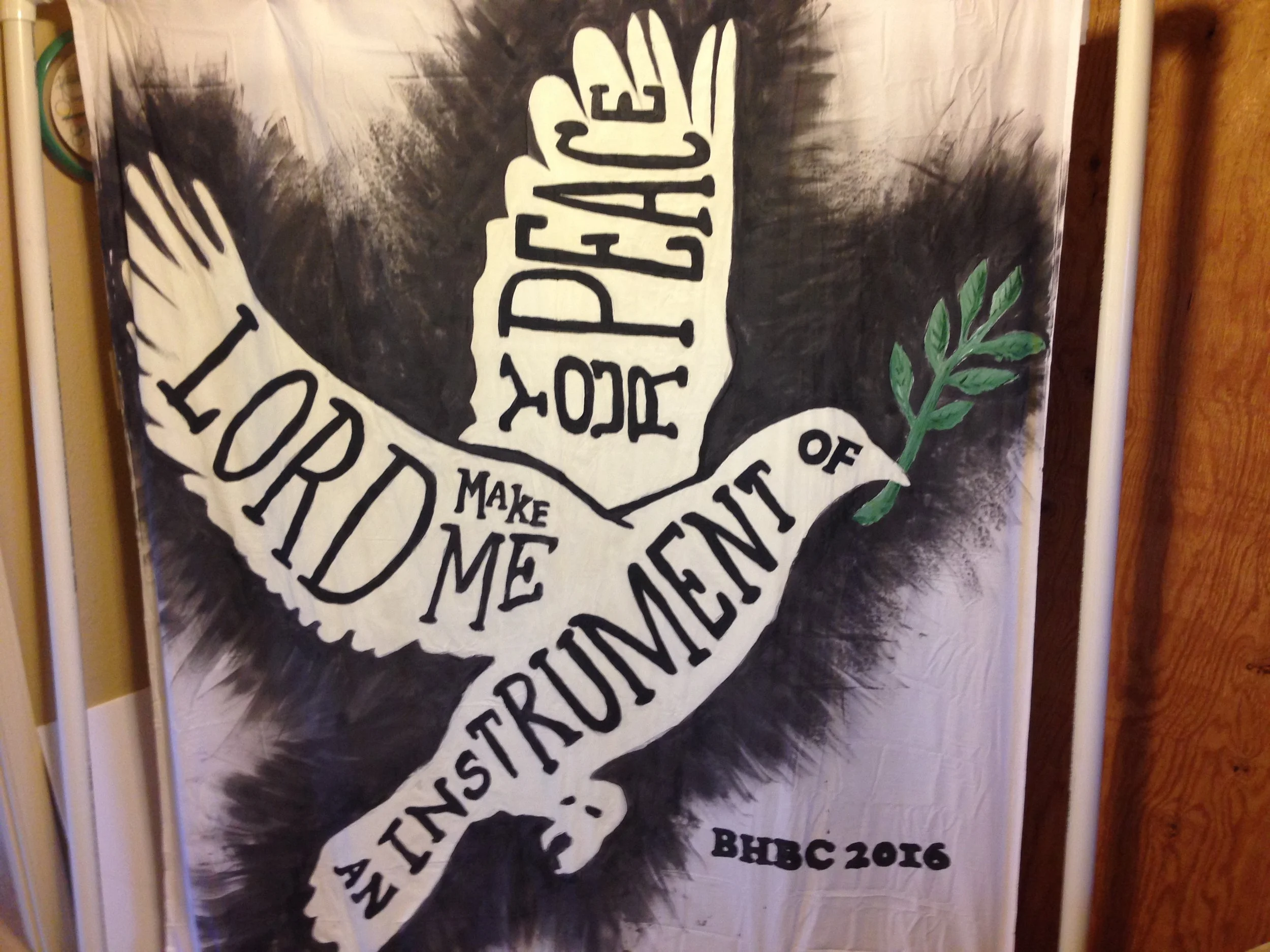 Our Camp Banner In The Making