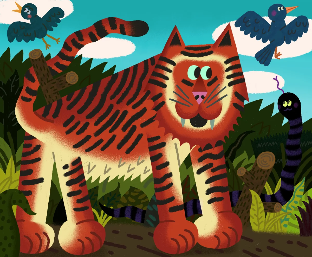 Tiger In The Woods