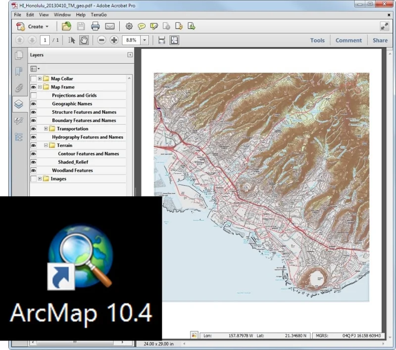 How to convert geopdf to geotiff using ArcGIS