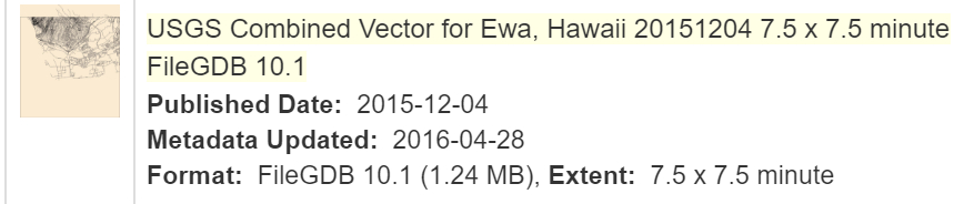 USGS staged TNM data available for Hawaii, last checked on 5/21/2016 - only data for Ewa quad is available.A