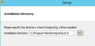 Specify installation folder or use the default 