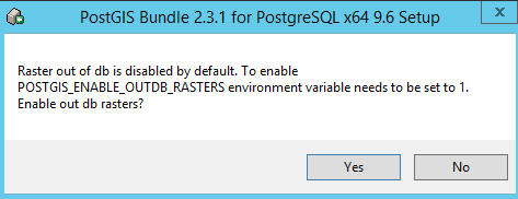 Enable Out of Database Raster – say yes 