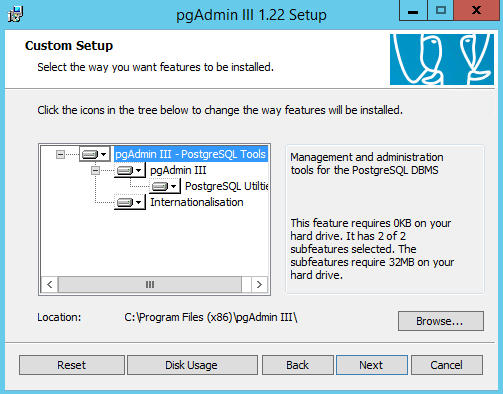 Custom Setup: use the default options or make changes as needed