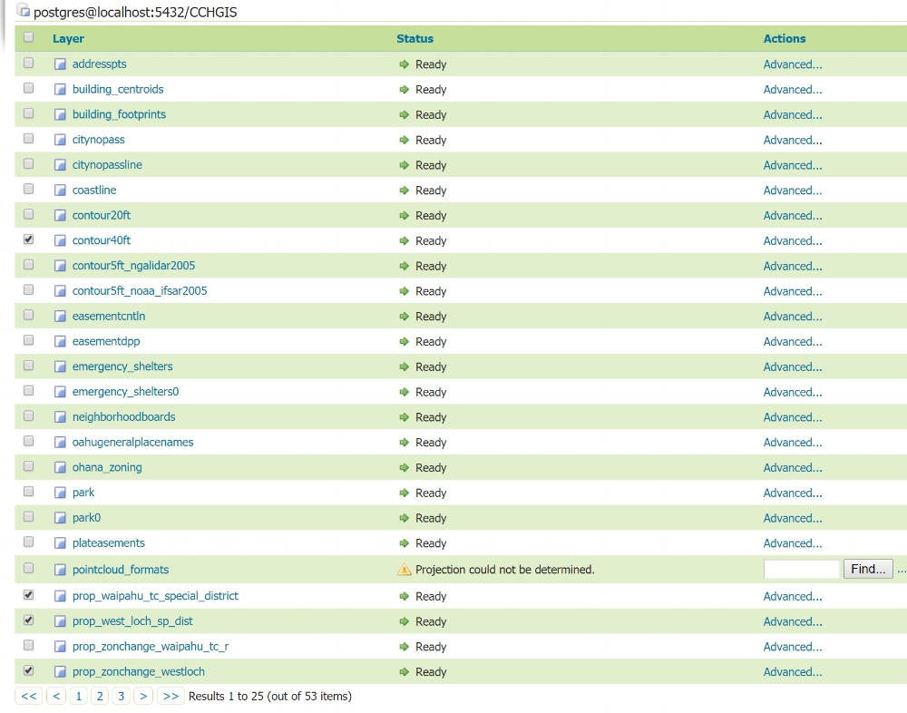 Select the layers you want to import >> Click Import then want for the layers to be successfully imported before importing more layers on page 2, 3, etc. See Note above.