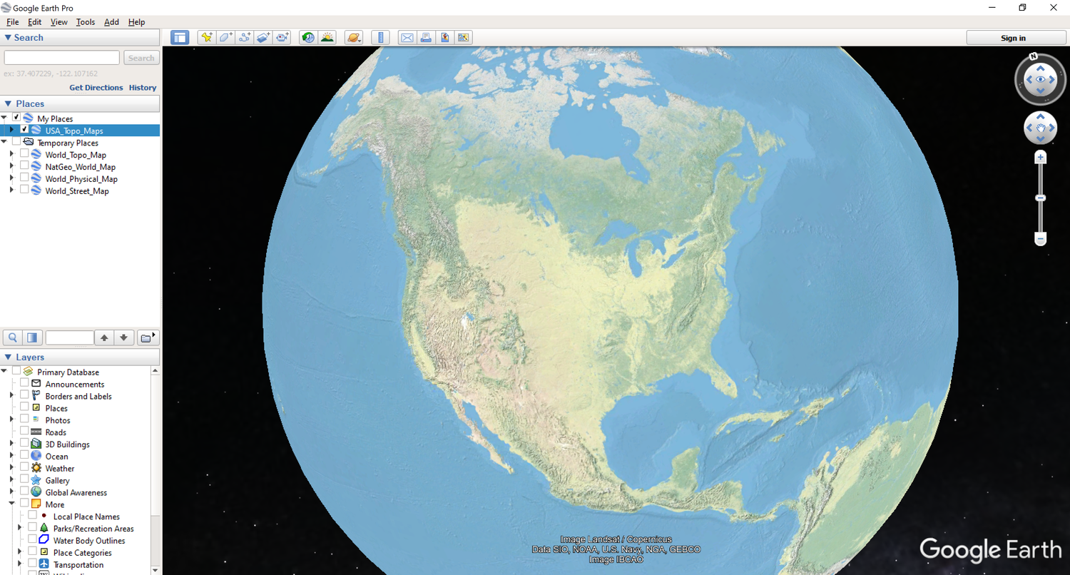 Viewing Esri Basemaps In Google Earth Web And Pro Open Gis Lab