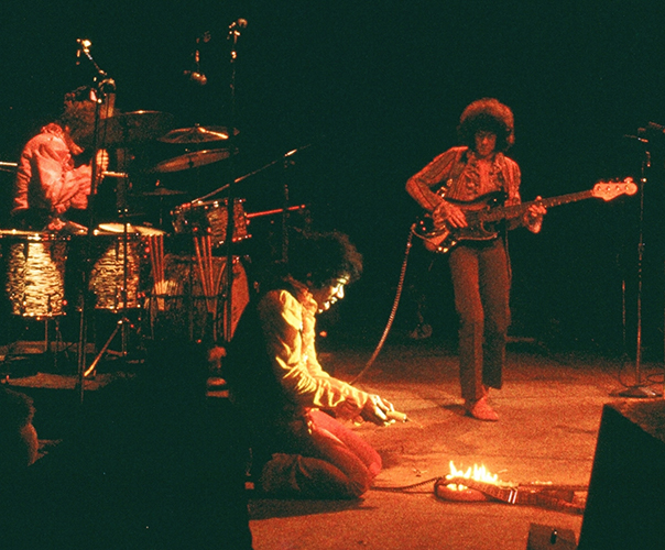 Hendrix on Fire Jimi Hendrix - Monterey Pop Festival, 1967. $1800 16" x 20" archival pigment print. Signed, numbered edition.