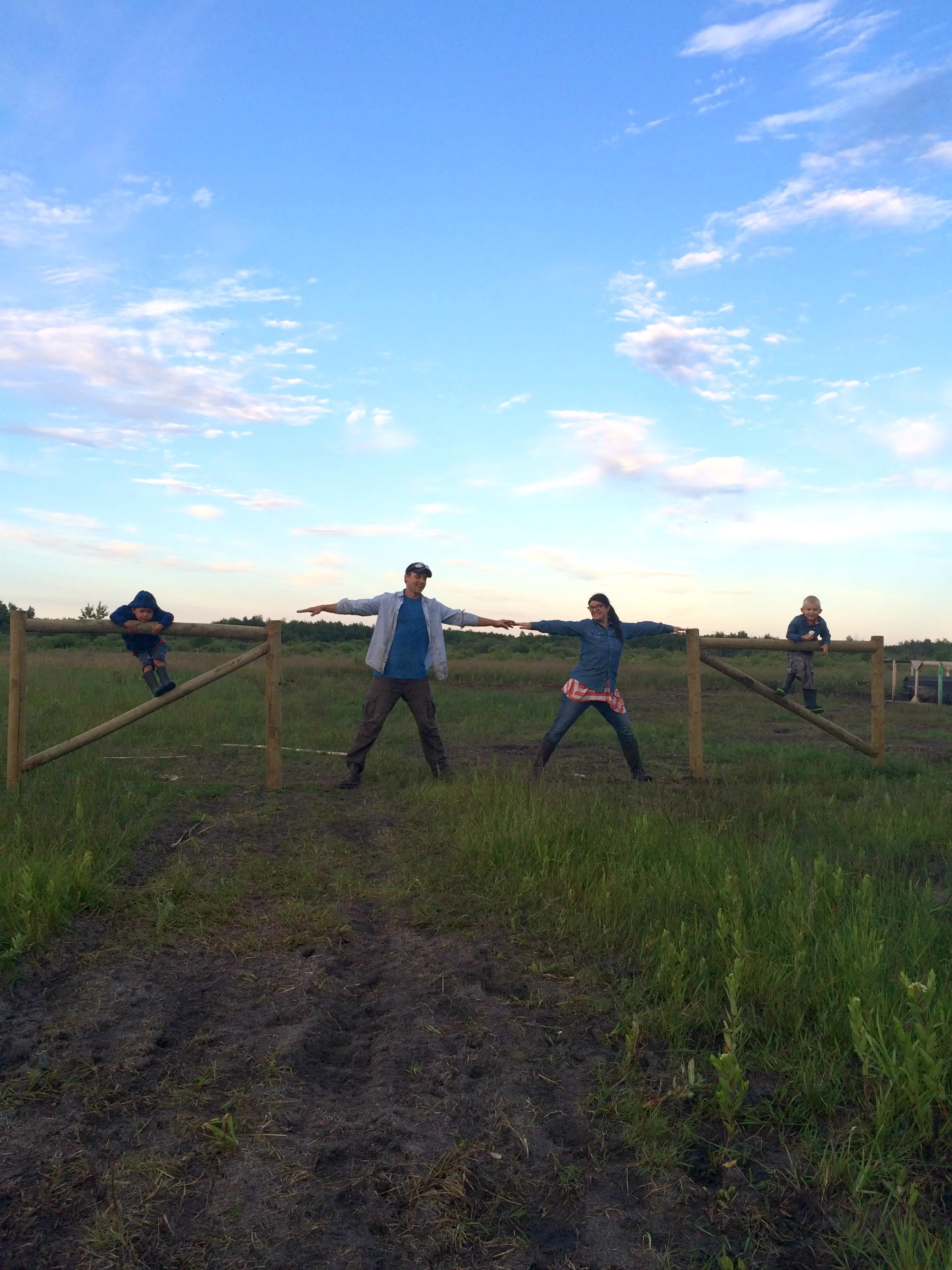 We were all pretty excited to finish the pasture fence!
