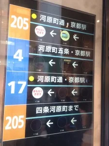 A high-tech bus schedule near Kyoto Station!