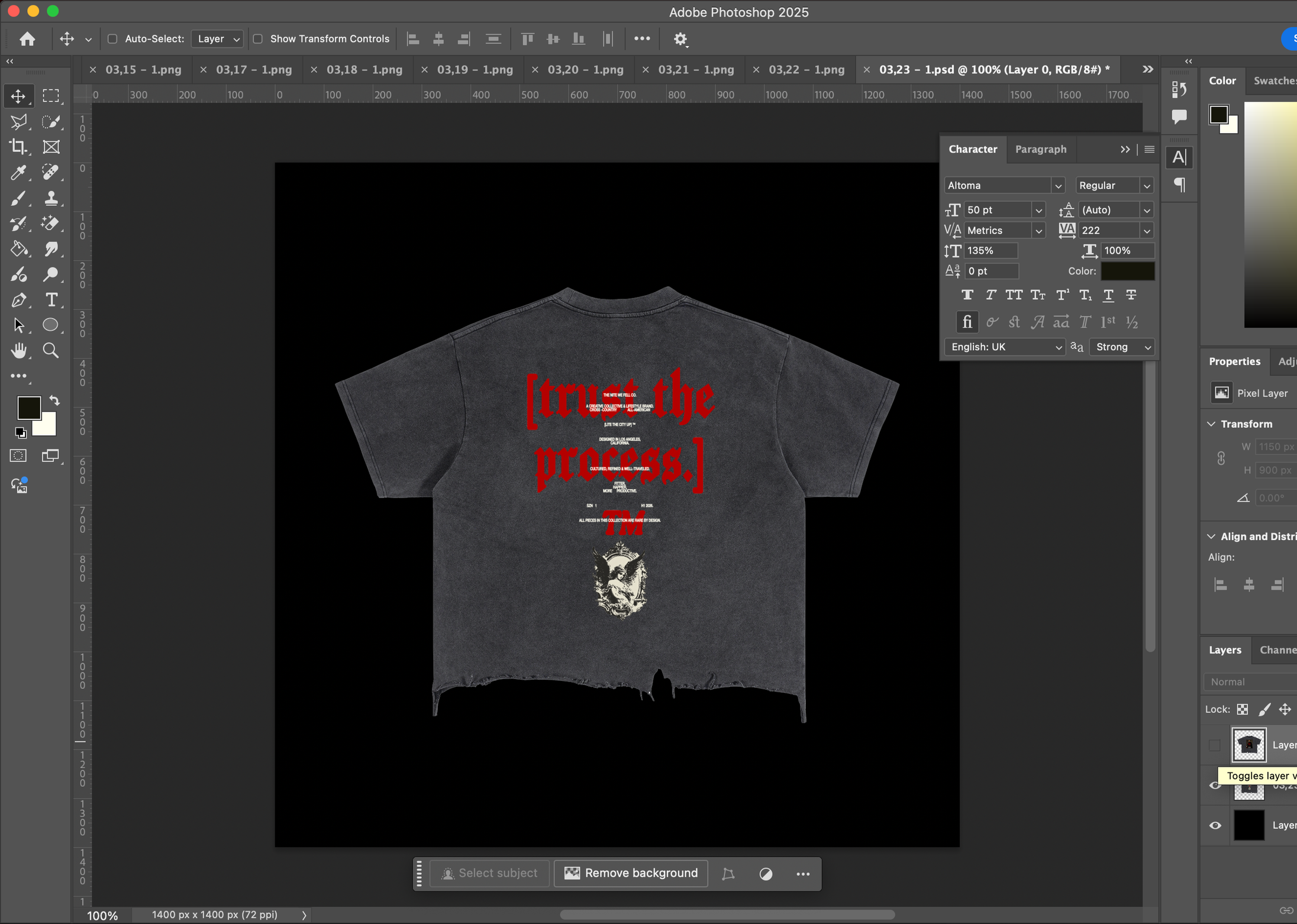  Showing the process of designing SZN 1 for ‘the nite we fell co.’ streetwear brand.  
