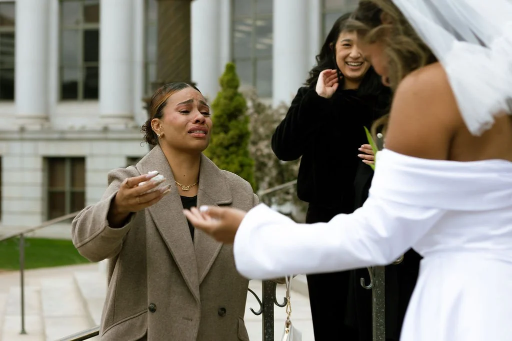 Emotional Embrace at a Dreamy Denver Courthouse Wedding