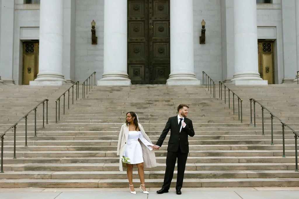 Chic and Modern Denver Courthouse Wedding Portrait