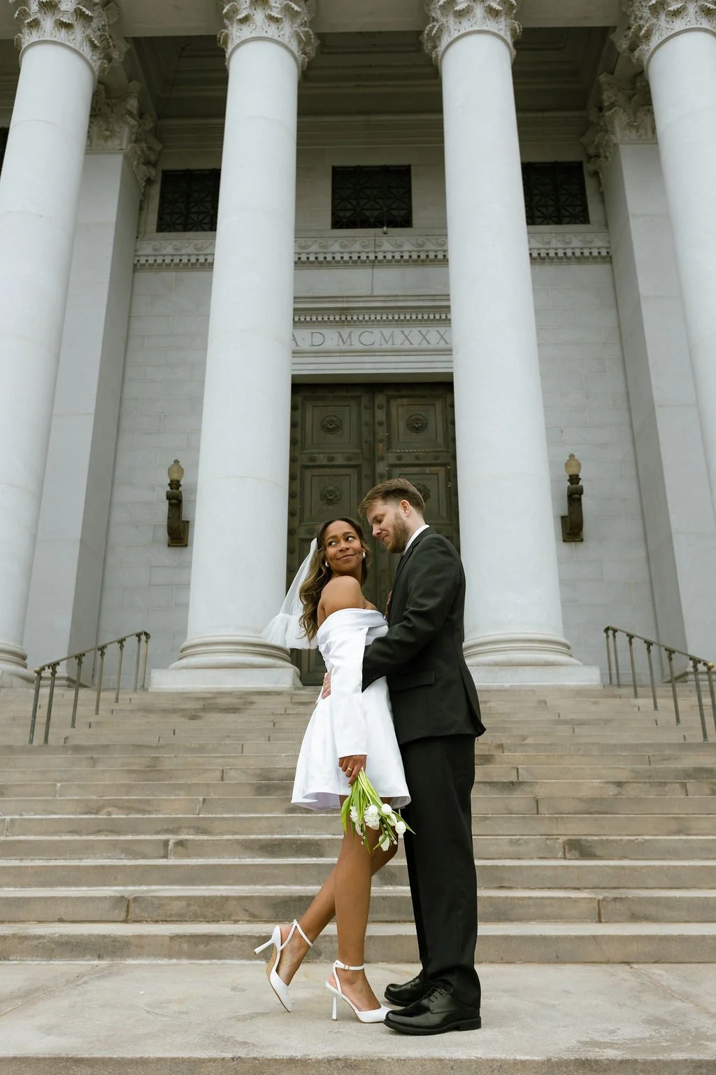Romantic Editorial portrait at a Downtown Denver Microwedding