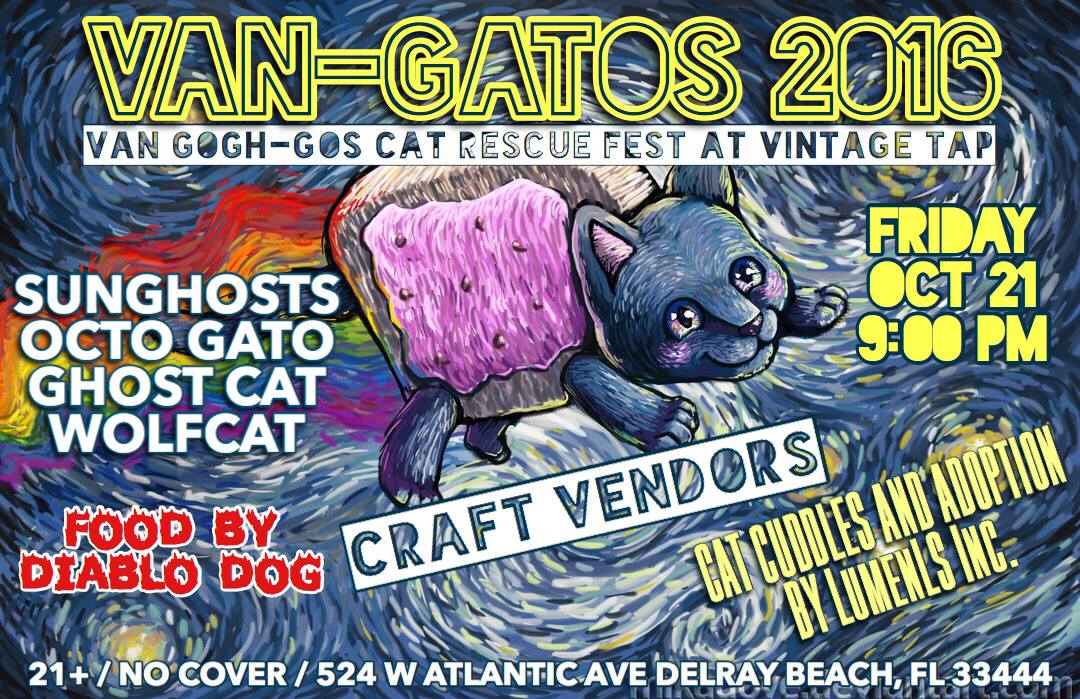 Van-Gatos Craft Band Cat Rescue Fest at Vintage Tap Delray!