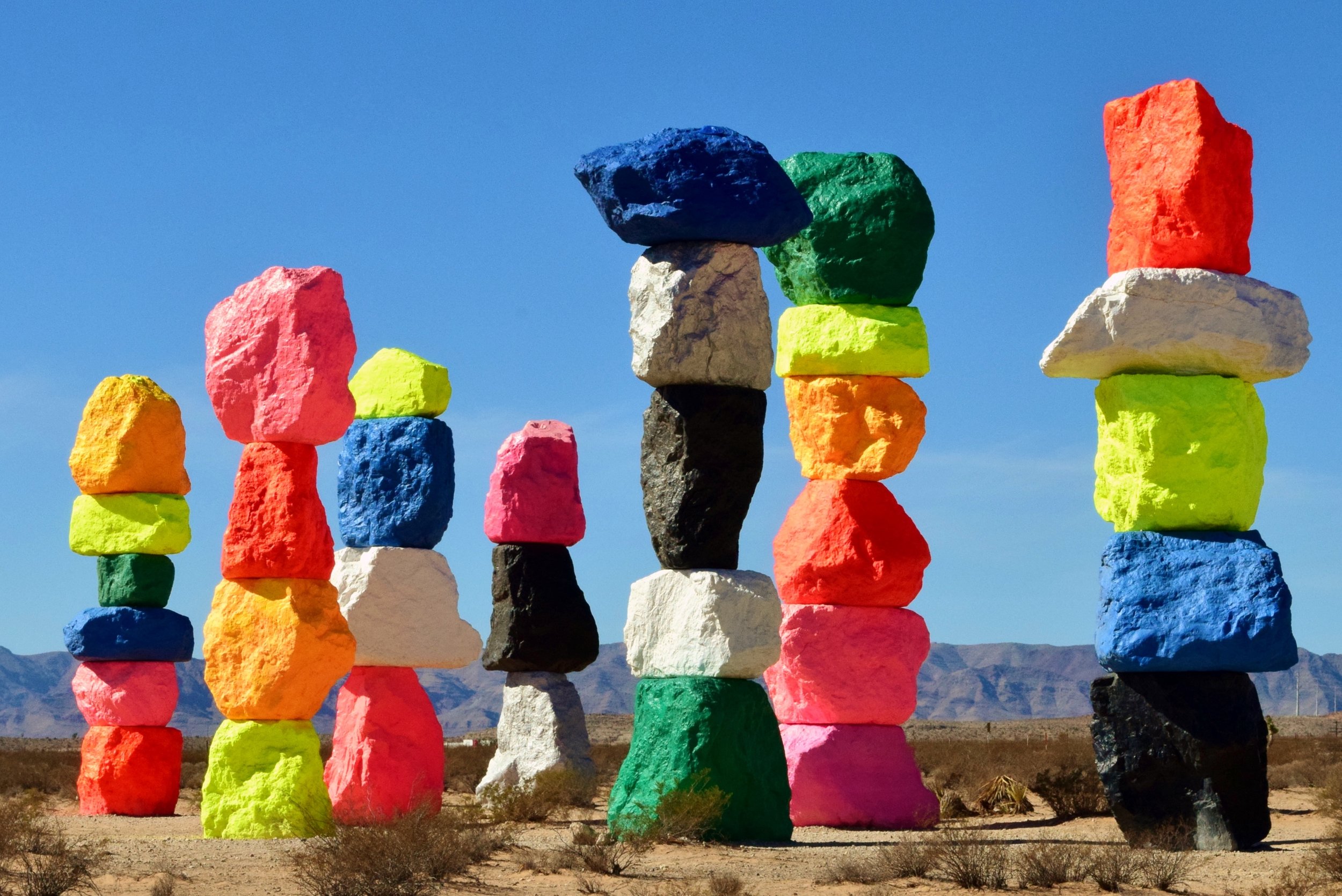 Tour Ugo Rondinone's Seven Magic Mountains Larger Than Life Art  Installation in Las Vegas, Nevada — SoundBite