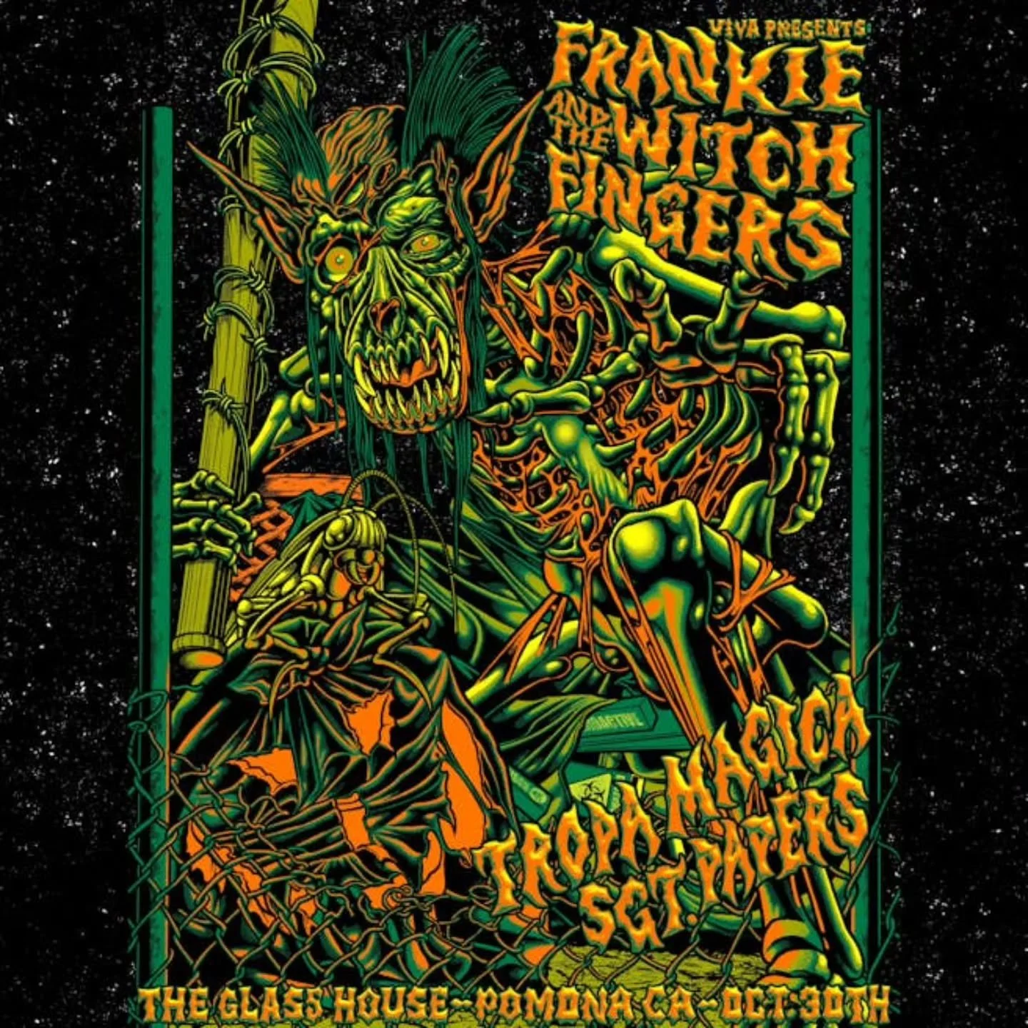 👾 🎟 TICKET GIVEAWAY 🎟 🎃
Enter to win tickets to Frankie and the Witch Fingers @frankieandthewitchfingers, Tropa Magica
@tropamagica, & Sgt. Papers @sgtpapers liven in concert at the Glass House @theglasshousepomona on Thursday, October 30th