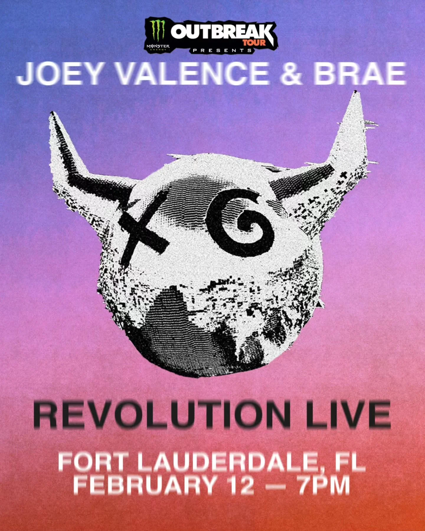 🎶 🎟 TICKET GIVEAWAY 🎟 🎶

Enter to win tickets to Monster Energy Outbreak Presents: Joey Valence &amp; Brae live in concert on Thursday, February 12th at @revolutionlive in Fort Lauderdale, Florida. 🎵

Giveaway steps:
1. Follow @soundbitemagazine