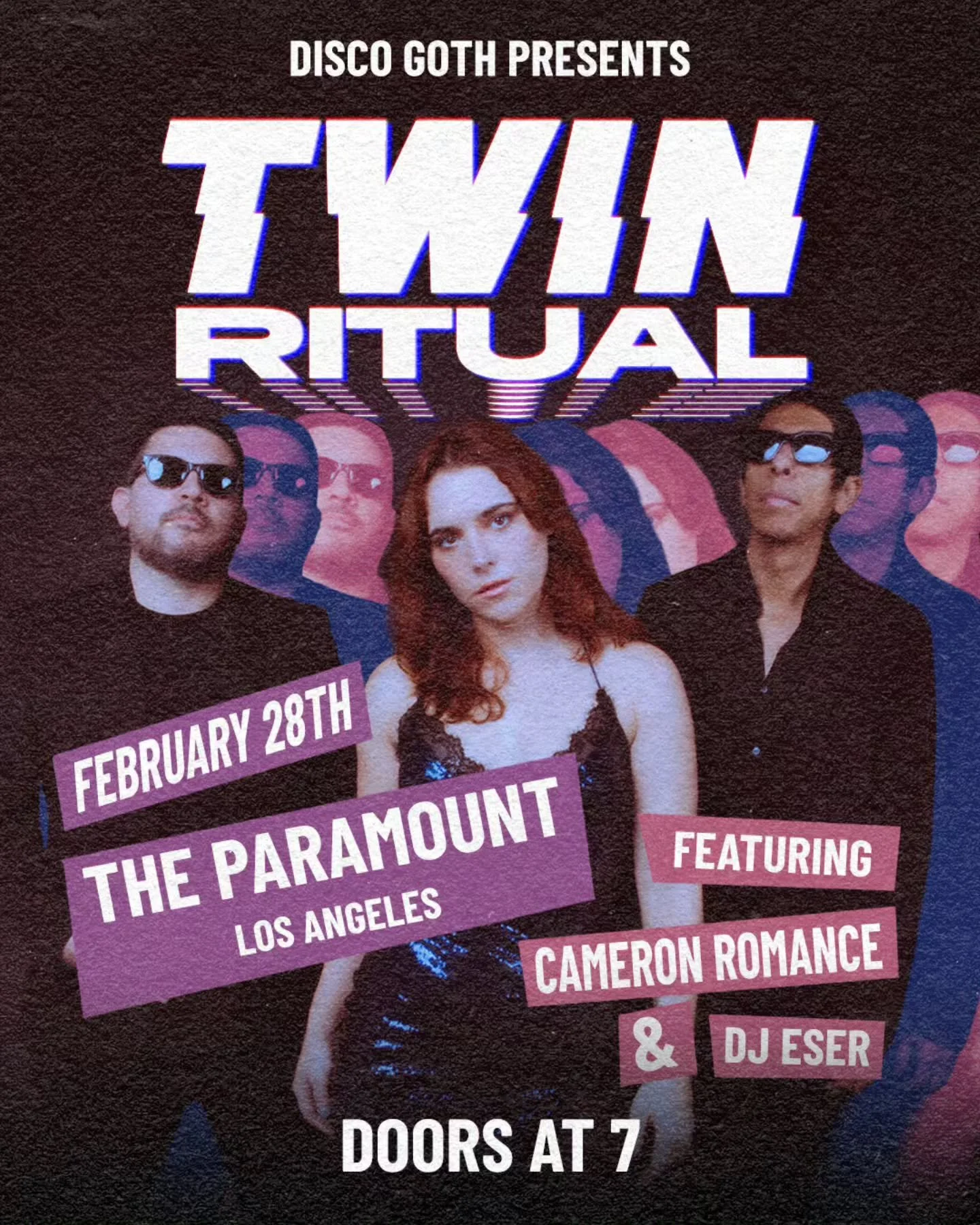 😎 🎟 TICKET GIVEAWAY 🎟 😎

Enter to win tickets to Twin Ritual @twinritual, Cameron Romance @cameron.romance, &amp; DJ Eser @dj_eser live in concert at the Paramount @theparamountla in Los Angeles, California on Saturday, February 28th🎵

Giveaway 