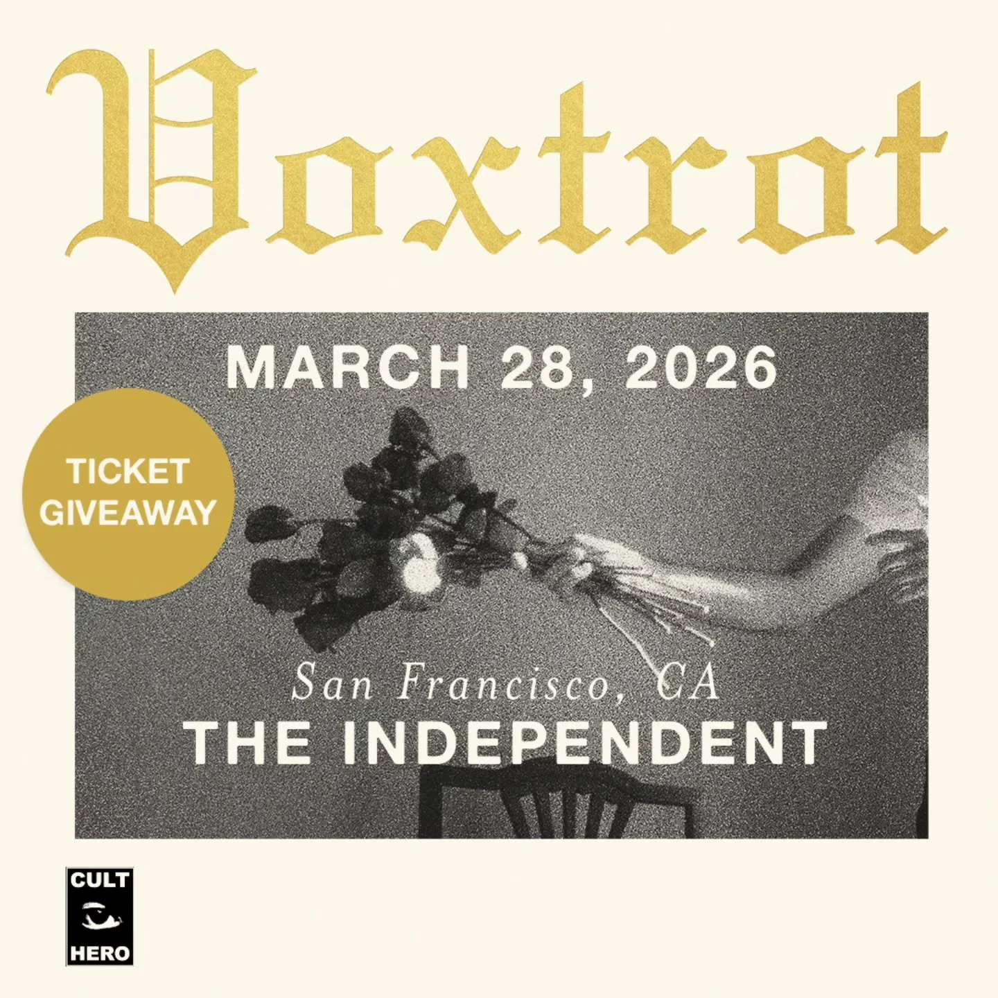 ✨️ SAN FRANCISCO TICKET GIVEAWAY 🎟 

Enter to win tickets to Voxtrot @voxtrot_atx live in concert at the Independent @theindependentsf in San Francisco, California on Saturday, March 28th🎵

Giveaway steps:
1. Follow @soundbitemagazine &amp; @voxtro