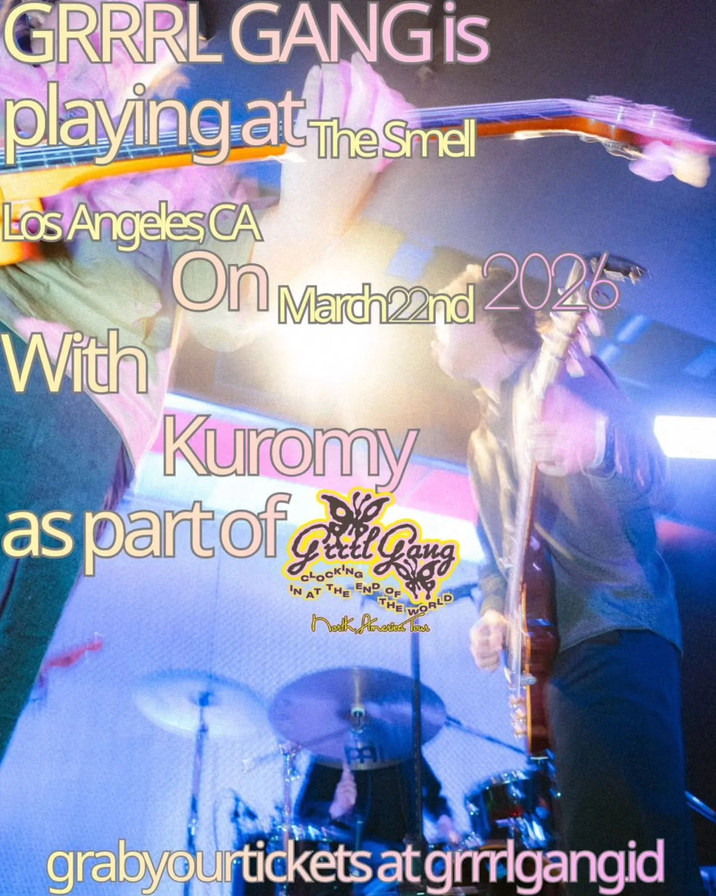 ✨️🎟 LA TICKET GIVEAWAY 🎟 ✨️

Enter to win tickets to Grrrl Gang @grrrlgang and Kuromy @kuromytheband live in concert at the Smell @thesmell247 in Los Angeles, California on March 22nd! 🎵

Giveaway steps:
1. Follow @soundbitemagazine &amp; @grrrlga