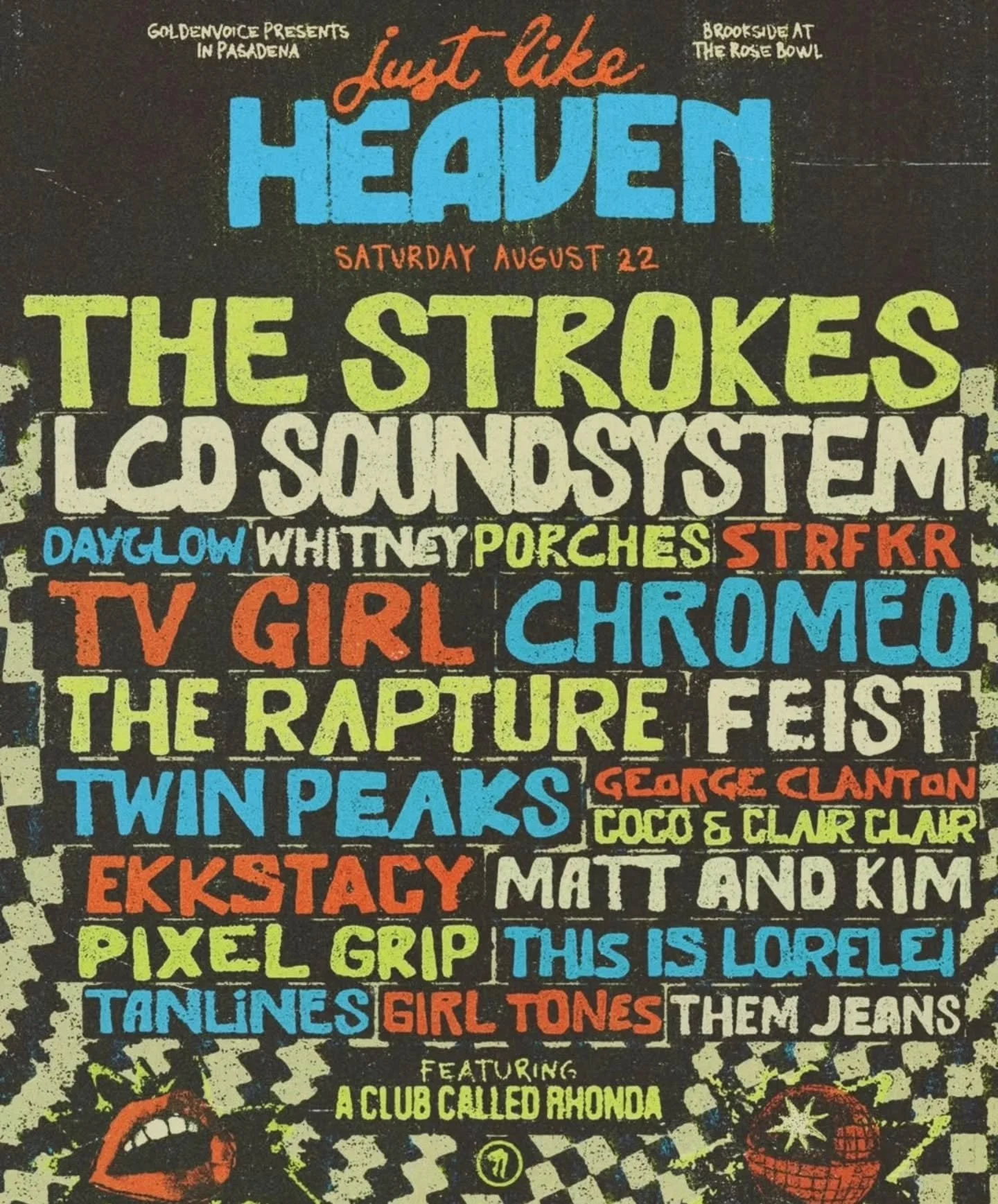 Just Like Heaven Fest Line Up ☁️ 

California music festival @justlikeheavenfest will feature live performances by @thestrokes @mattandkim @feistmusic @tvgirl @lcdsoundsystem @strfkr_music @itsdayglow and more! The festival will take place on August 