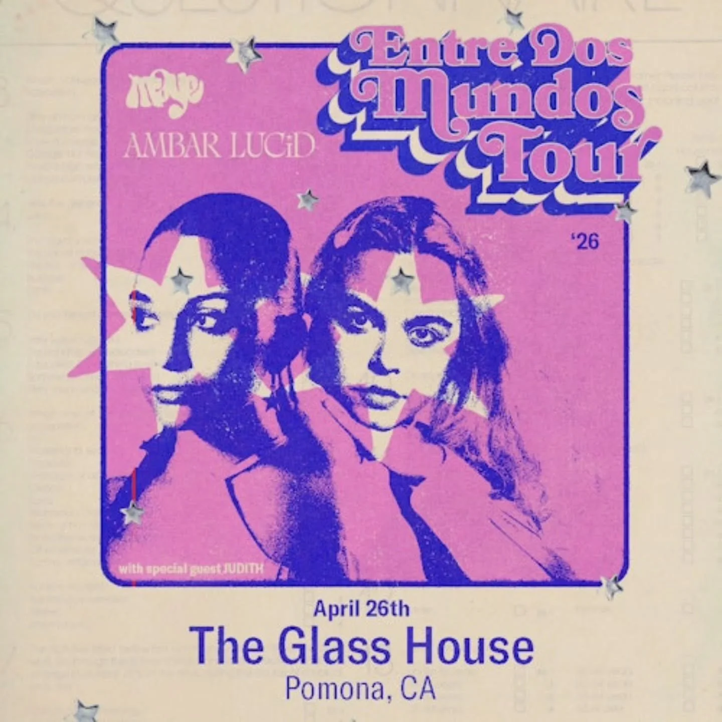 ✨️ 🎟 TICKET GIVEAWAY 🎟 ✨️

Enter to win tickets to Maye &amp; Ambar Lucid "Entre Dos Mundos Tour" at the Glass House Pomona @theglasshousepomona on April 26th 🎶

Giveaway steps:
1. Follow @soundbitemagazine &amp; @theglasshousepomona 📲 