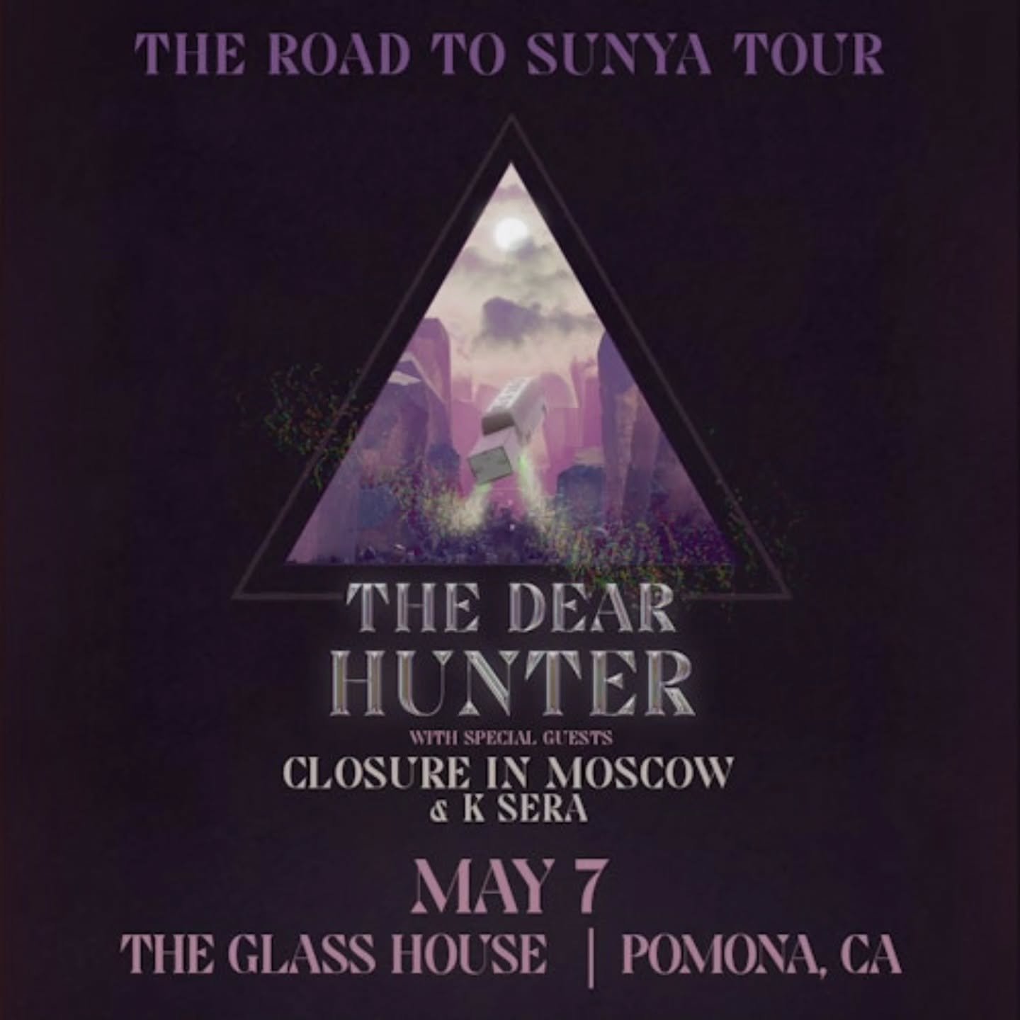 ✨️ 🎟 TICKET GIVEAWAY 🎟 ✨️

Enter to win tickets to the Dear Hunter, Closure in Moscow, &amp; K Sera live in concert at the Glass House Pomona @theglasshousepomona on May 7th🎶

Giveaway steps:
1. Follow @soundbitemagazine &amp; @theglasshousepomona