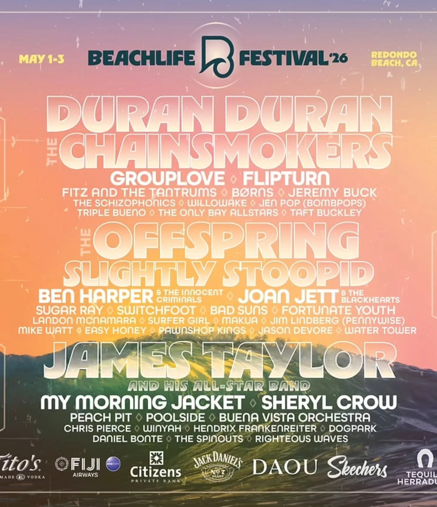 Things to Do in May ⛱️ 

BeachLife Festival will be taking place in May and will feature live performances by @duranduran @grouplove @fitzandthetantrums @mymorningjacket @joanjett and more! The festival will take place on May 1st through 3rd in Redon