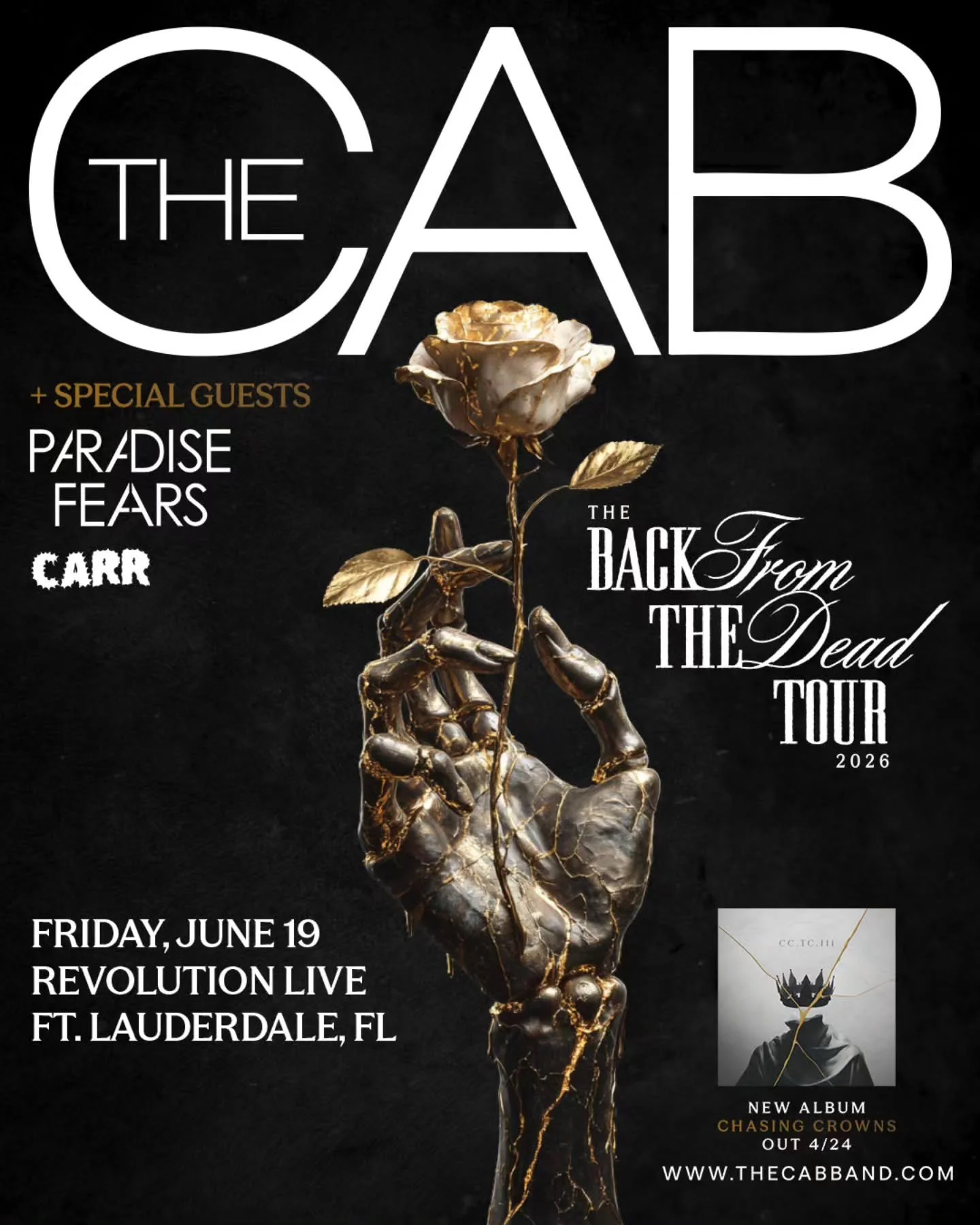 ✨️ 🎟 TICKET GIVEAWAY 🎟 ✨️

Enter to win tickets to The Cab, Carr, &amp; Paradise Fears live at Revolution Live in Fort Lauderdale, FL on Friday, June 19th🎵

Giveaway steps:
1. Follow @soundbitemagazine &amp; @revolutionlive📲 
2. Reshare this post